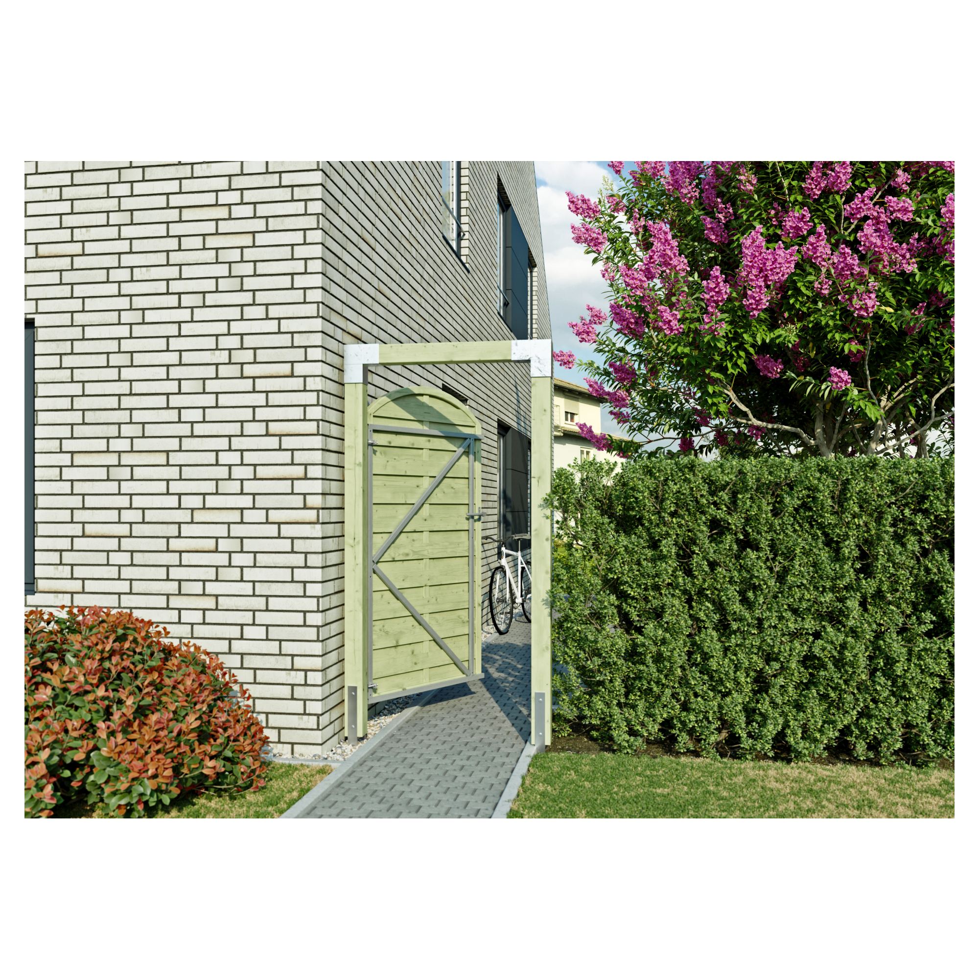 FLEXI Torrahmen, 90 x 155 cm, für Torbreiten 75 - 90 cm, verzinkter Metallrahmen 20 x 30 mm, inkl. 2 verstellbaren Kloben