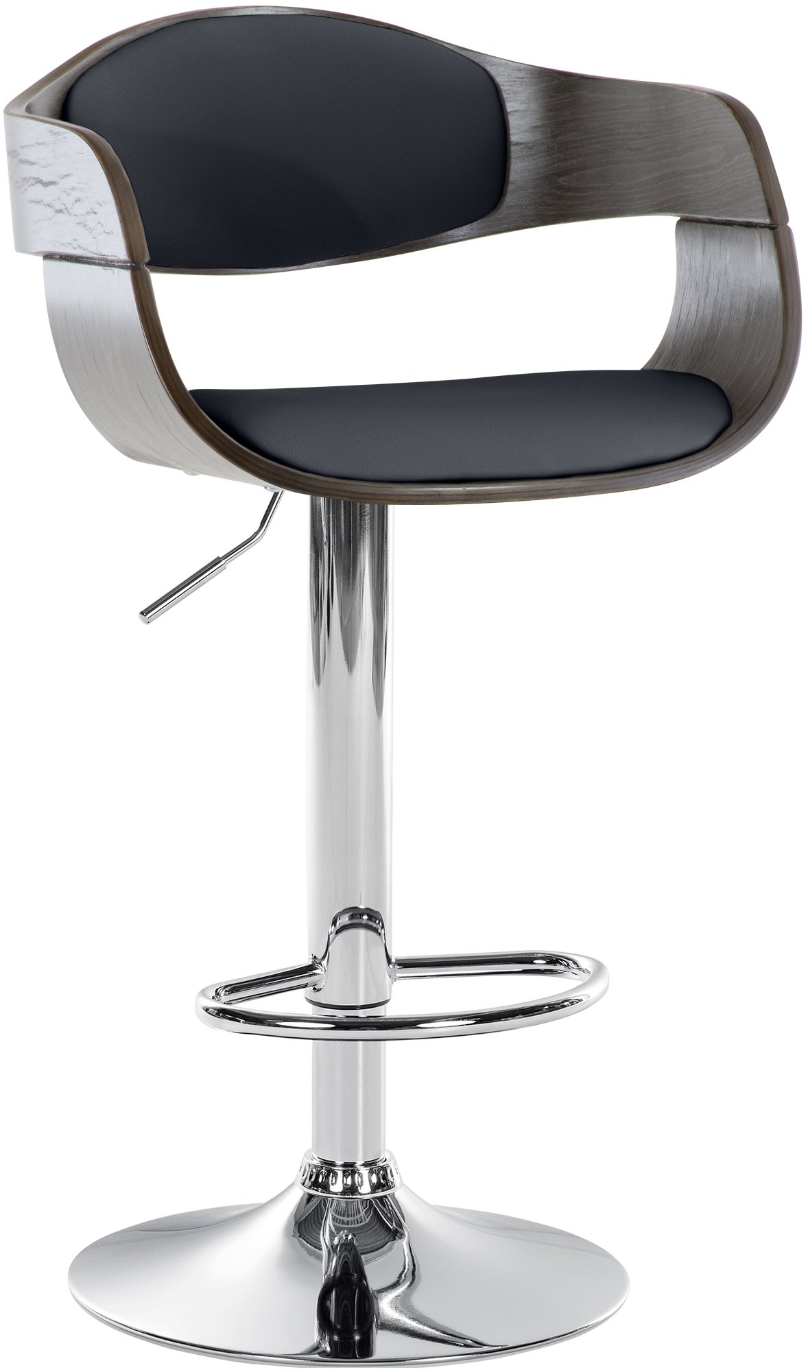 Barhocker Kingston C, schwarz/grau