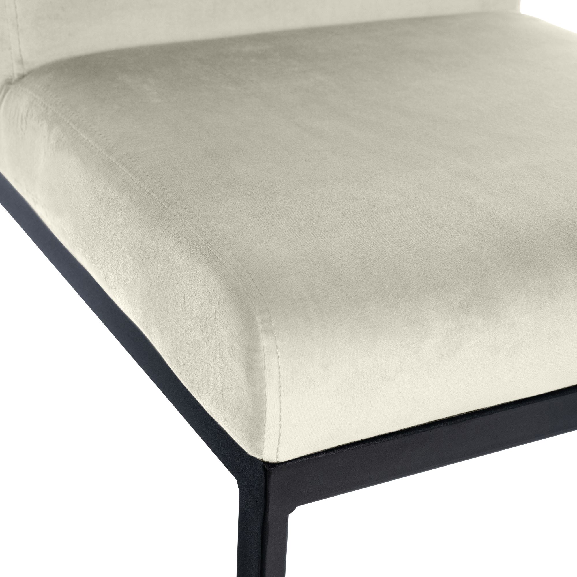 2er Set Barhocker Hopewell Samt B, creme