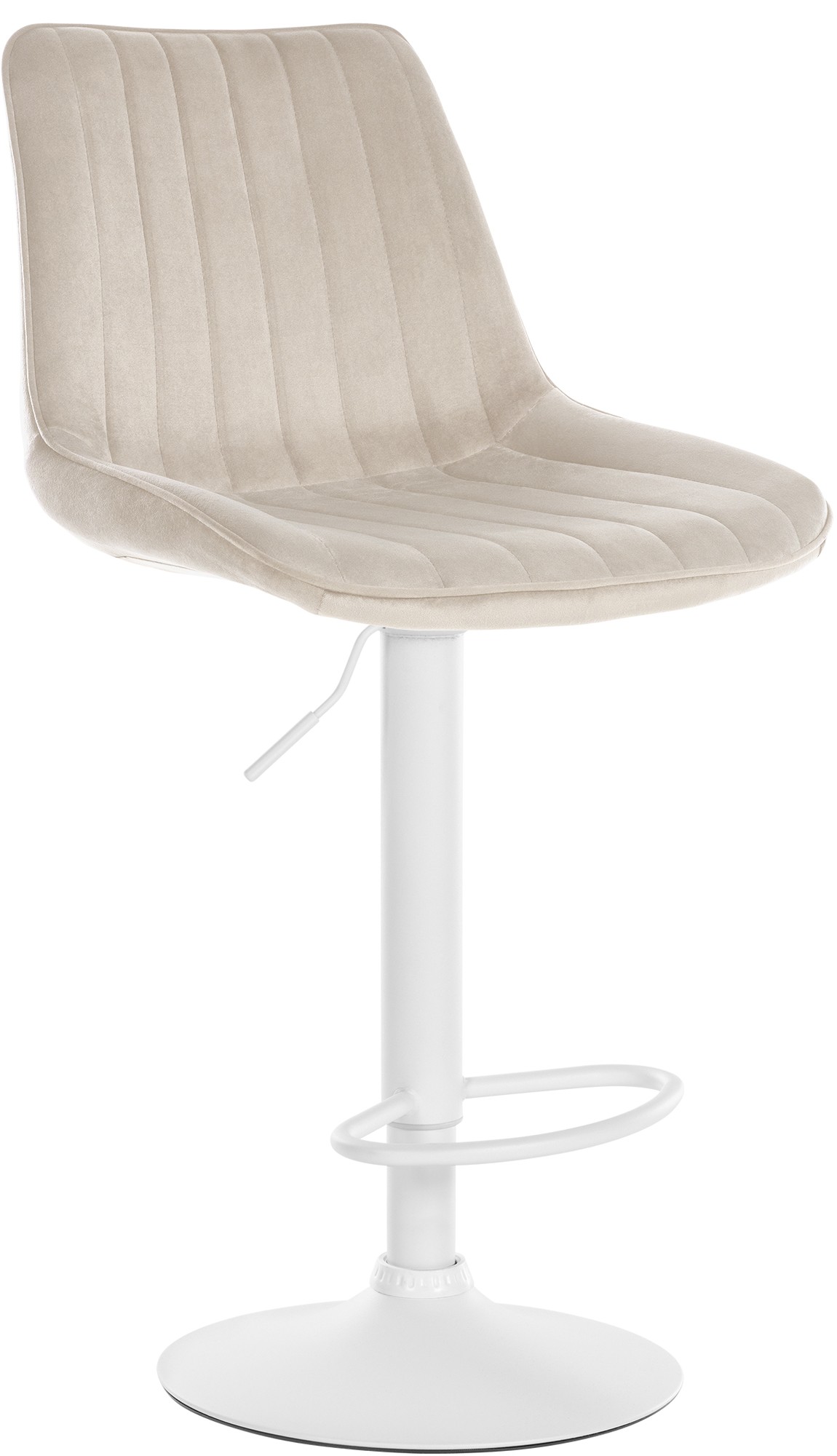 Barhocker Toni Samt weiß, creme