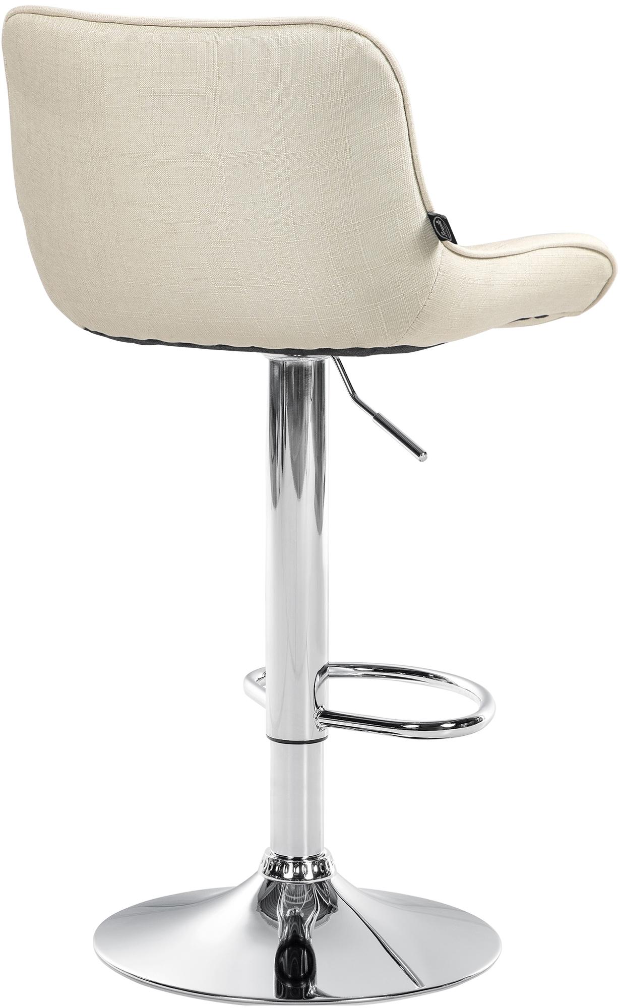 2er Set Barhocker Vonore Stoff chrom, creme