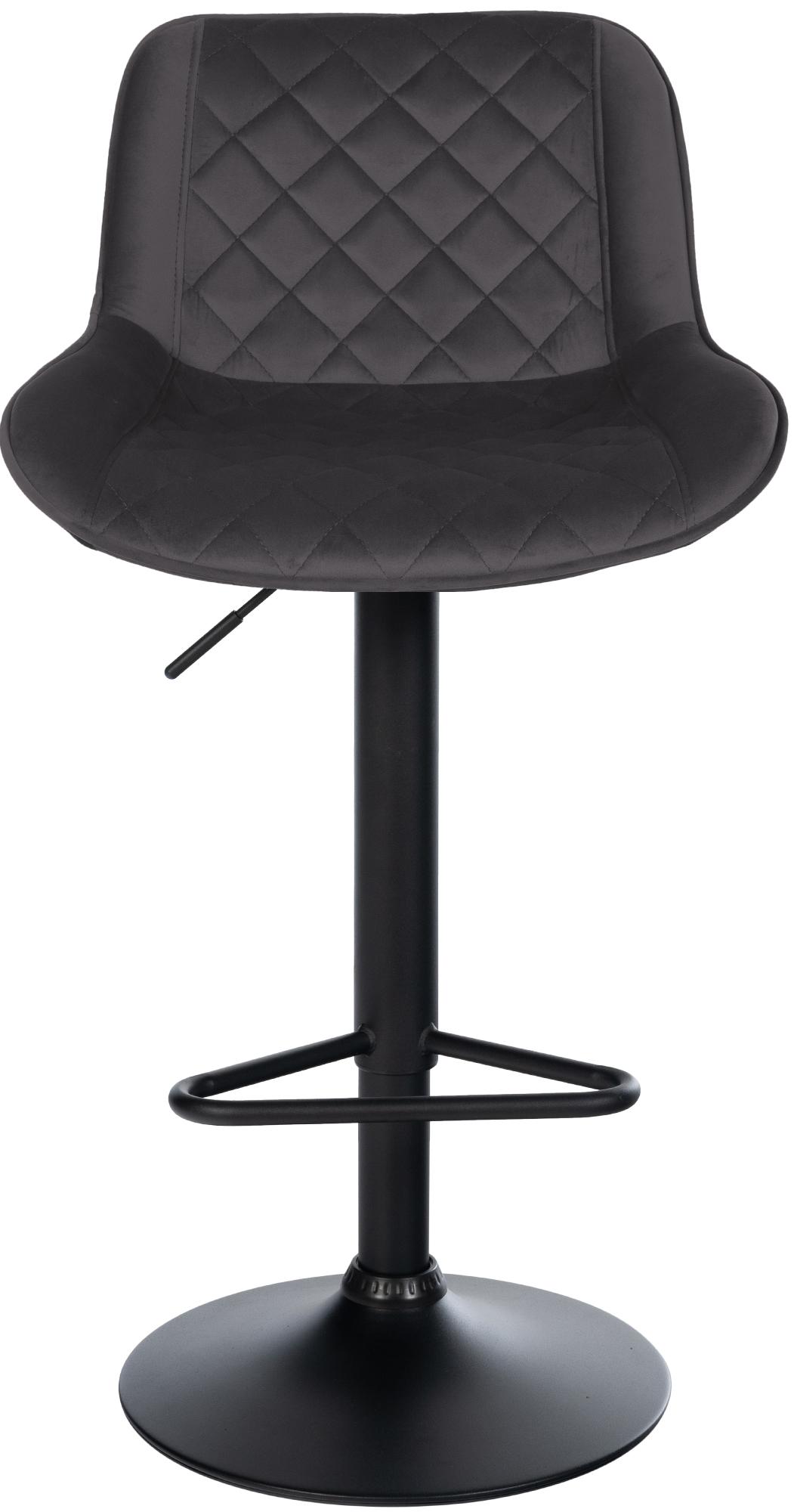 Barhocker Kasson Samt, schwarz