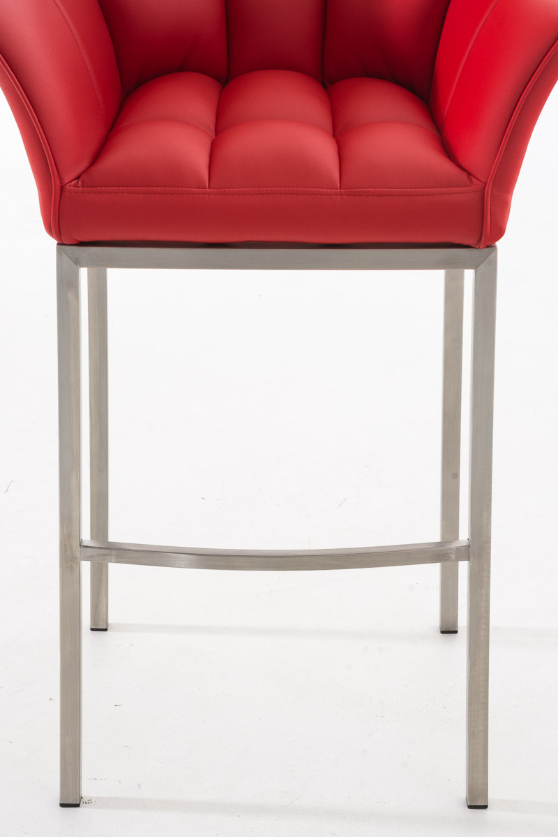 Barhocker Damaso E mit 4-Fuß Gestell, rot