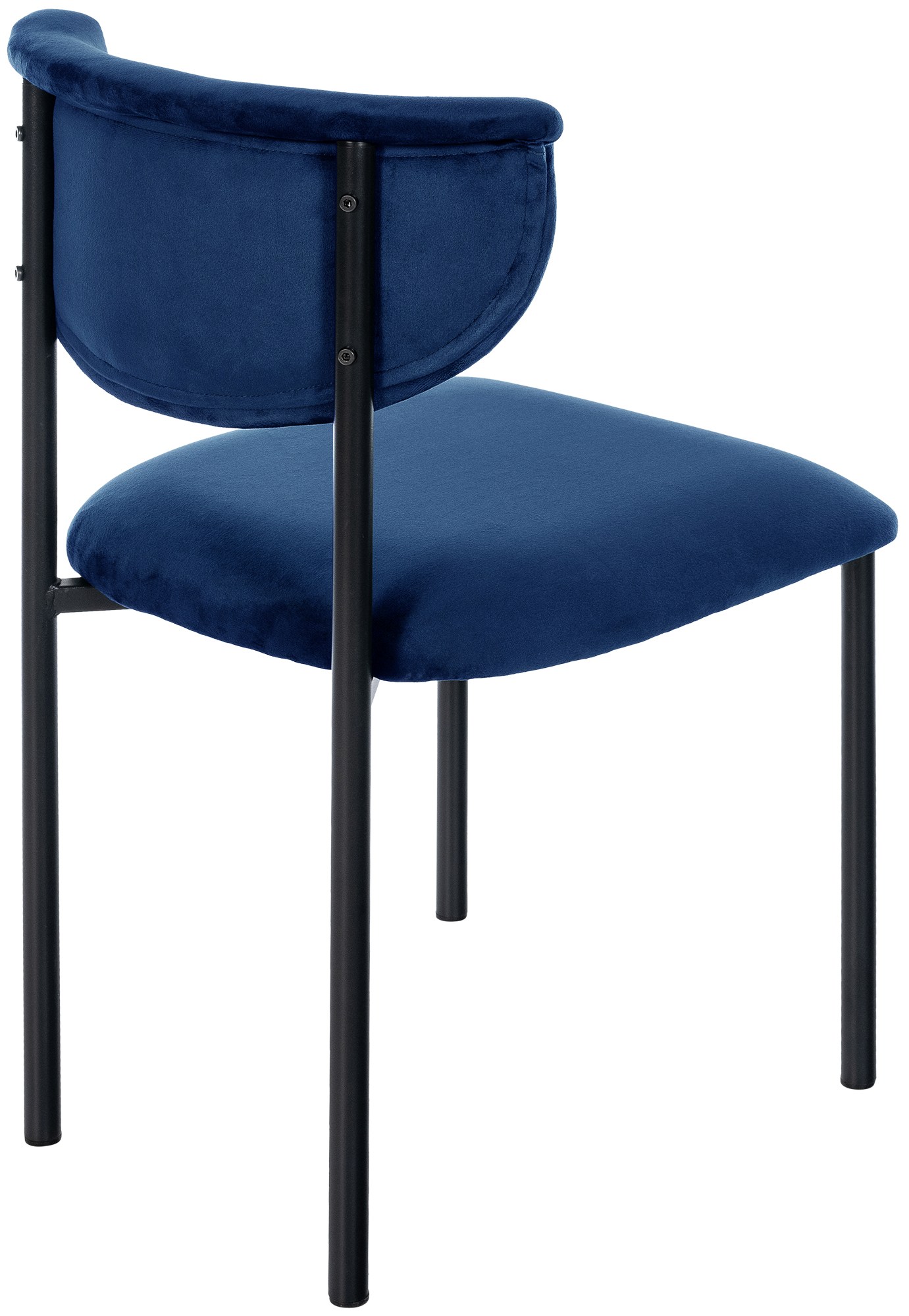 2er Set Besucherstuhl Gambell Samt, dunkelblau