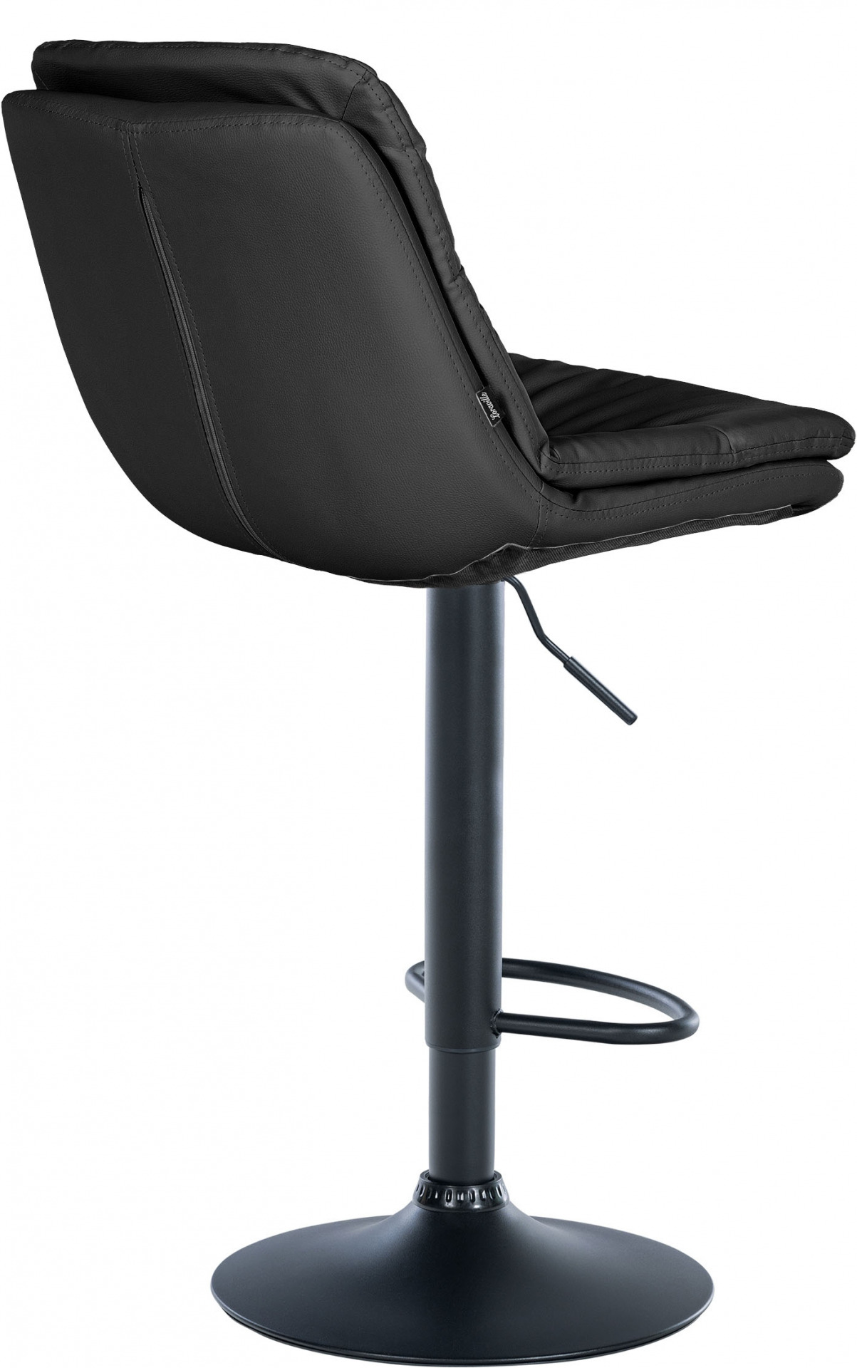 Barhocker Laurel Kunstleder schwarz, schwarz