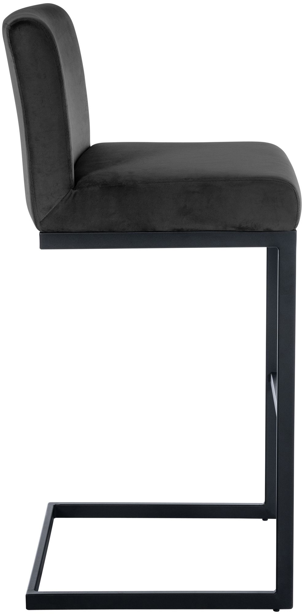 Barhocker Hopewell Samt B, schwarz