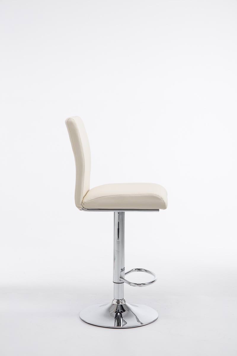 2er Set Barhocker Köln Kunstleder chrom, creme