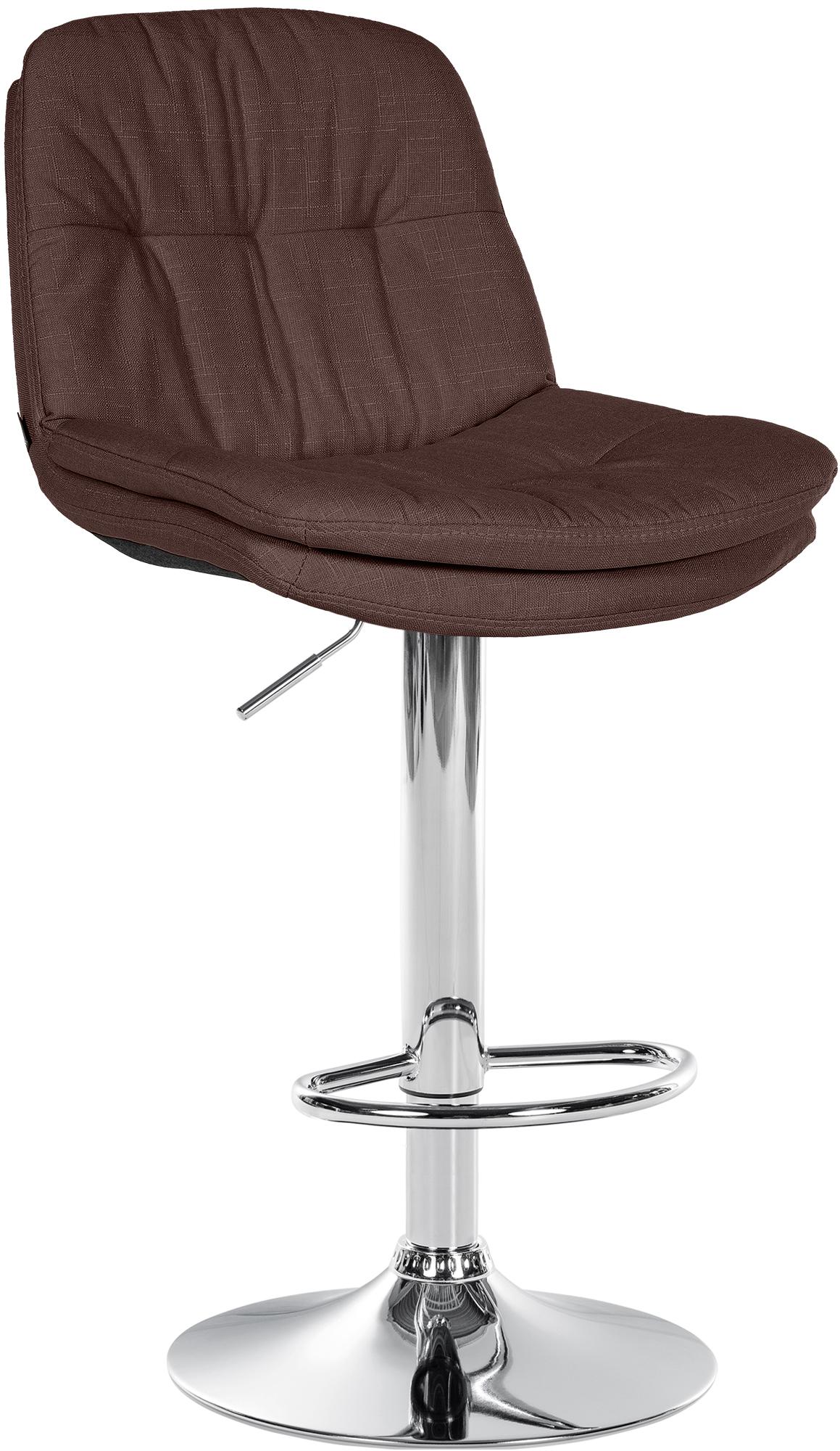 Barhocker Laurel Stoff chrom, braun