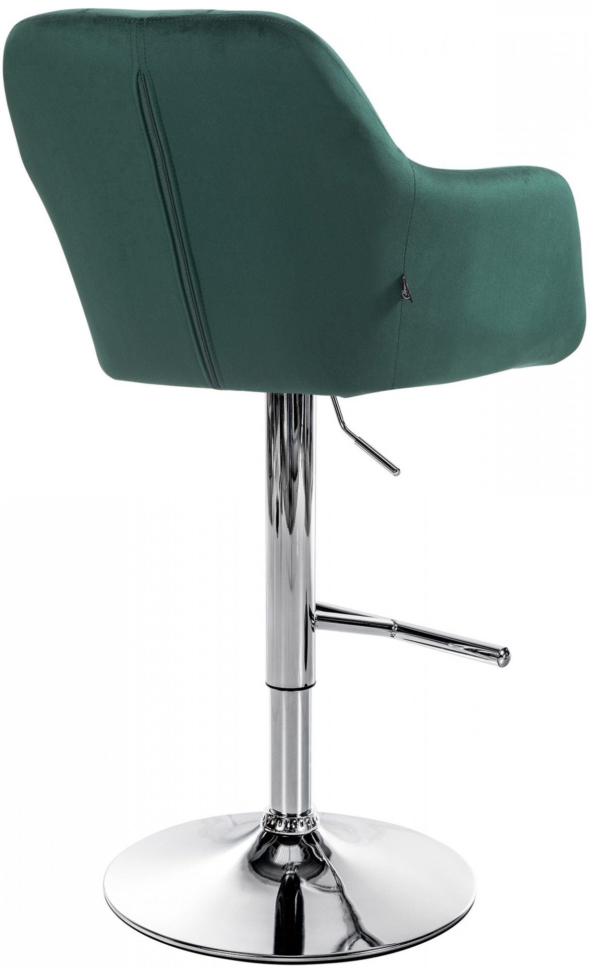 Barhocker Natoma Samt chrom, grün