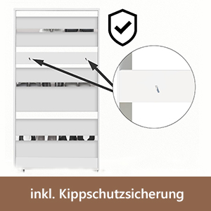 Schuhschrank mit 3 Klappen Weiß