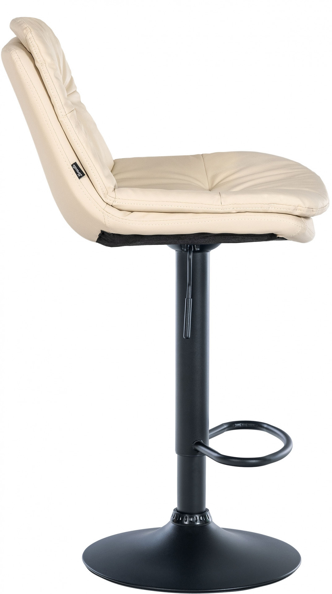 Barhocker Laurel Kunstleder schwarz, creme