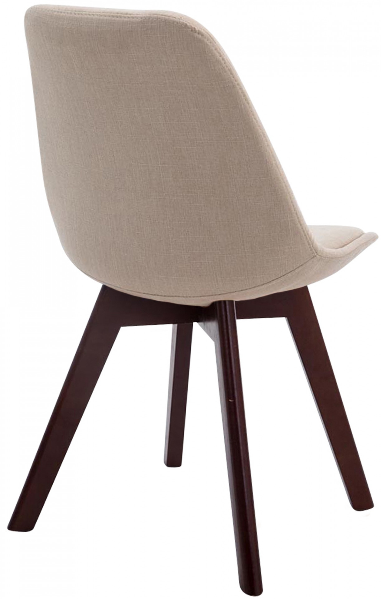 Besucherstuhl Borneo V2 Walnuss Stoff, creme