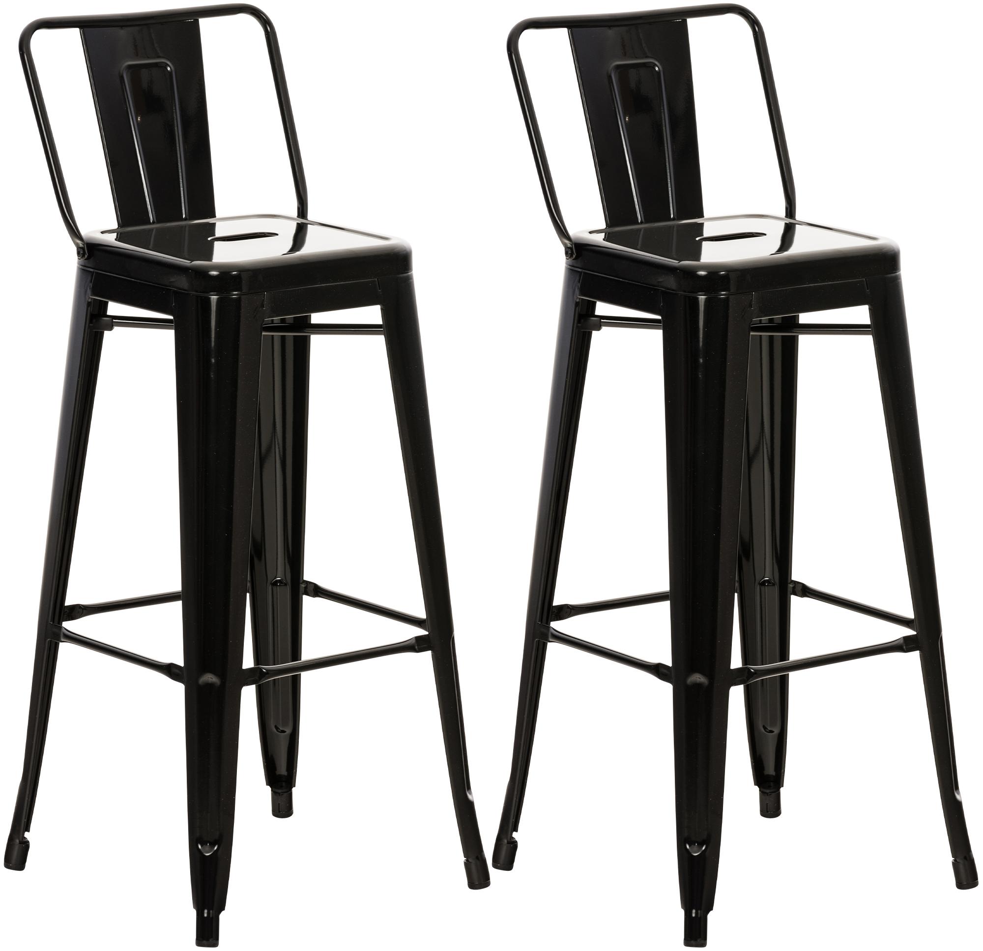 2er Set Barhocker Mason, schwarz