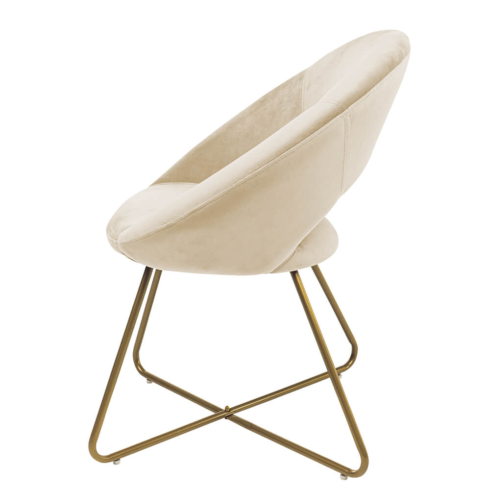 Samtstuhl SELESA - Beige