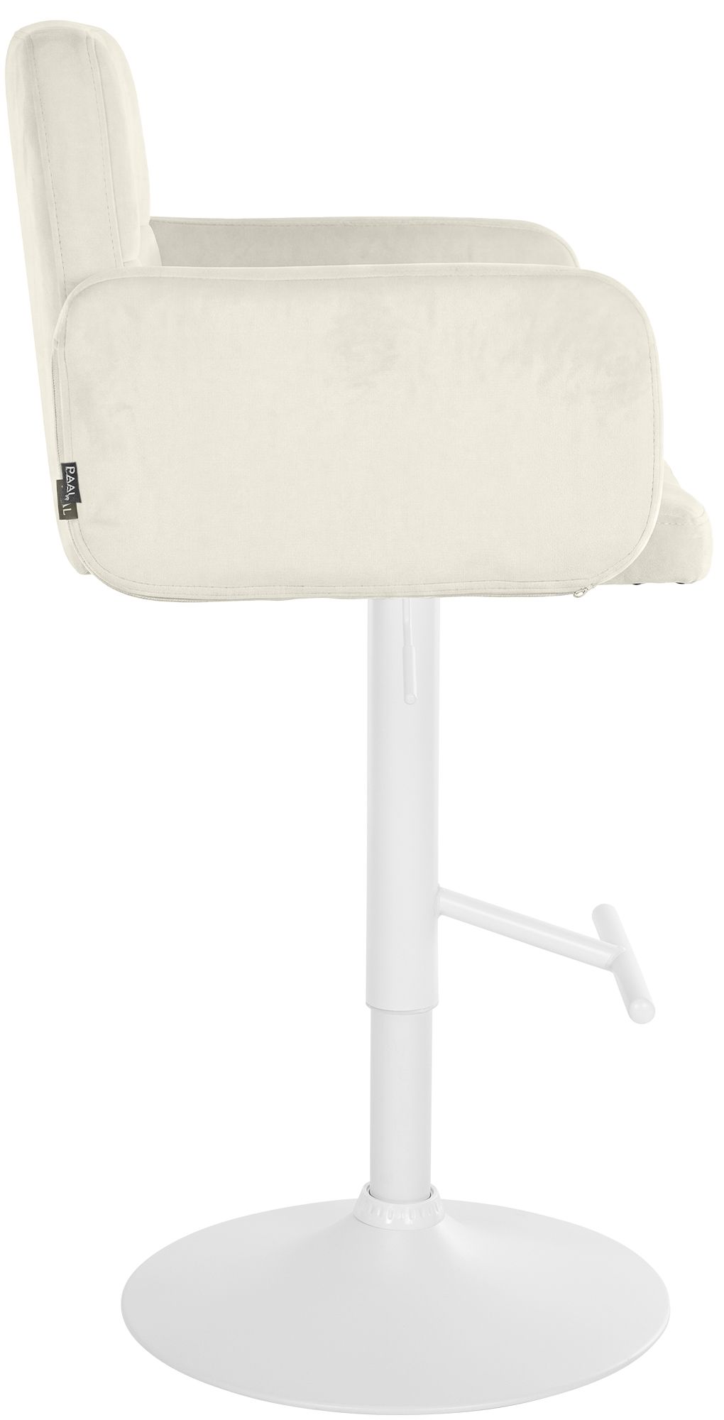 Barhocker Los Angeles Samt weiß, creme