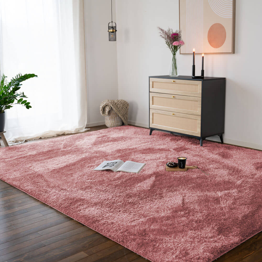 Hochflor Teppich SOFI - 150 x 80 cm Altrosa