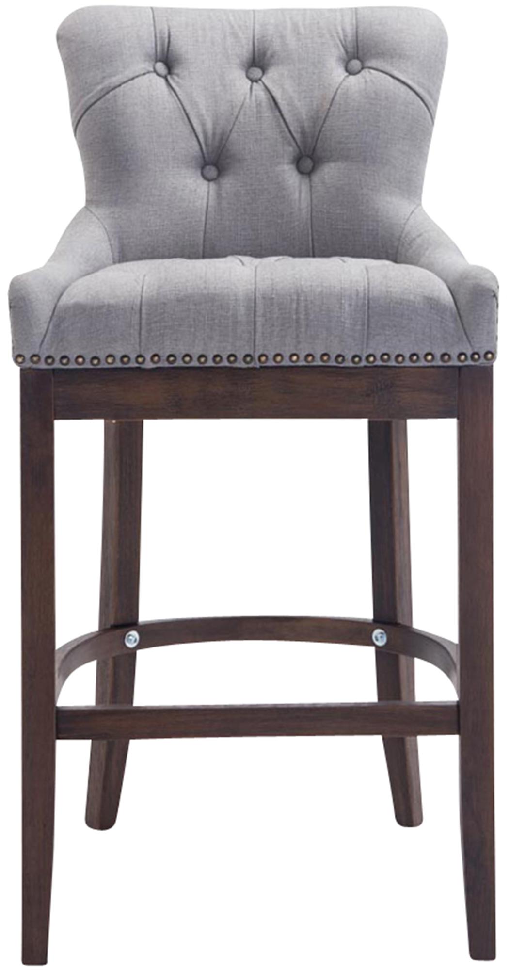 Barhocker Lakewood Stoff, Antik, hellgrau