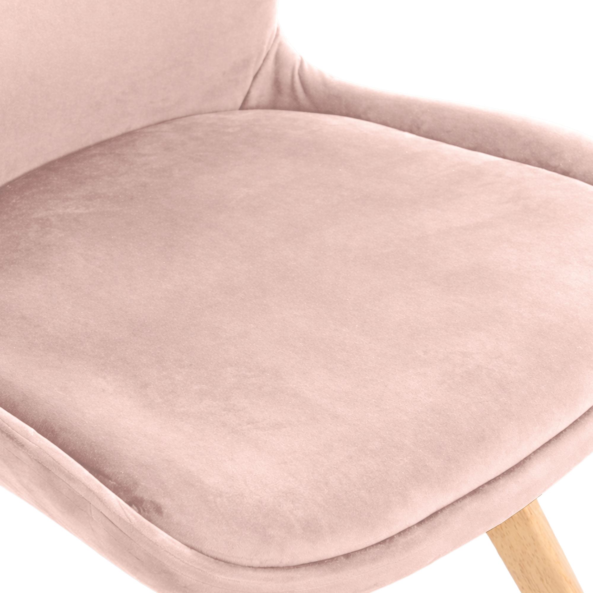 2er Set Stuhl Luna Samt, pink