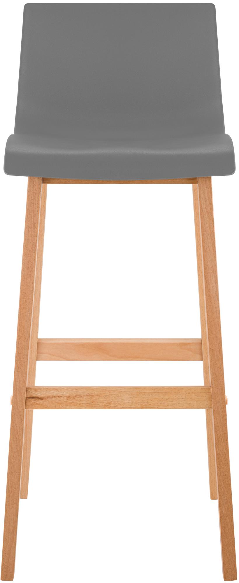 Barhocker Hoover Natura 4-Fuß Gestell, grau