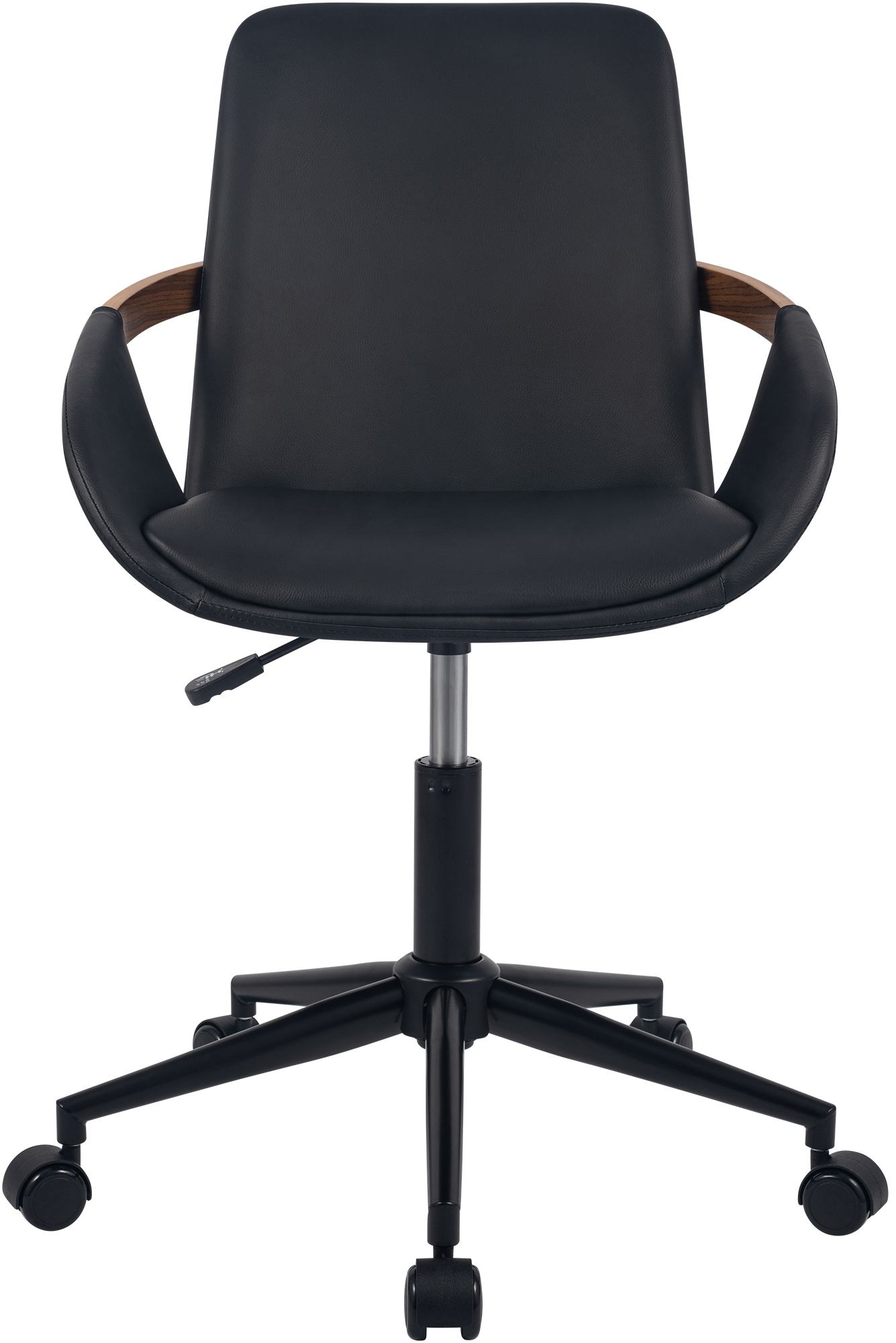 Bürostuhl Daina Kunstleder, walnuss/schwarz
