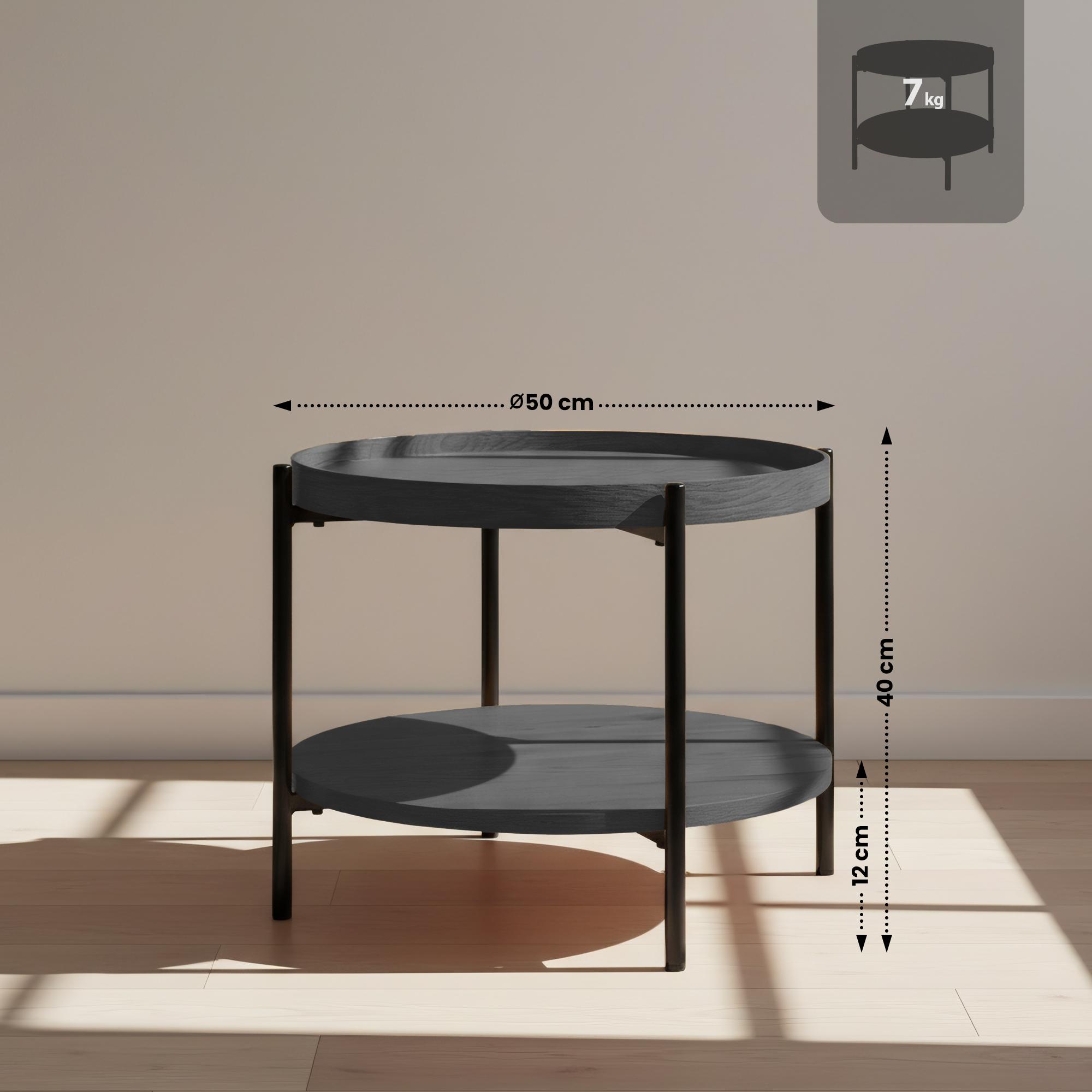 Couchtisch Corbitan 50 cm, grau