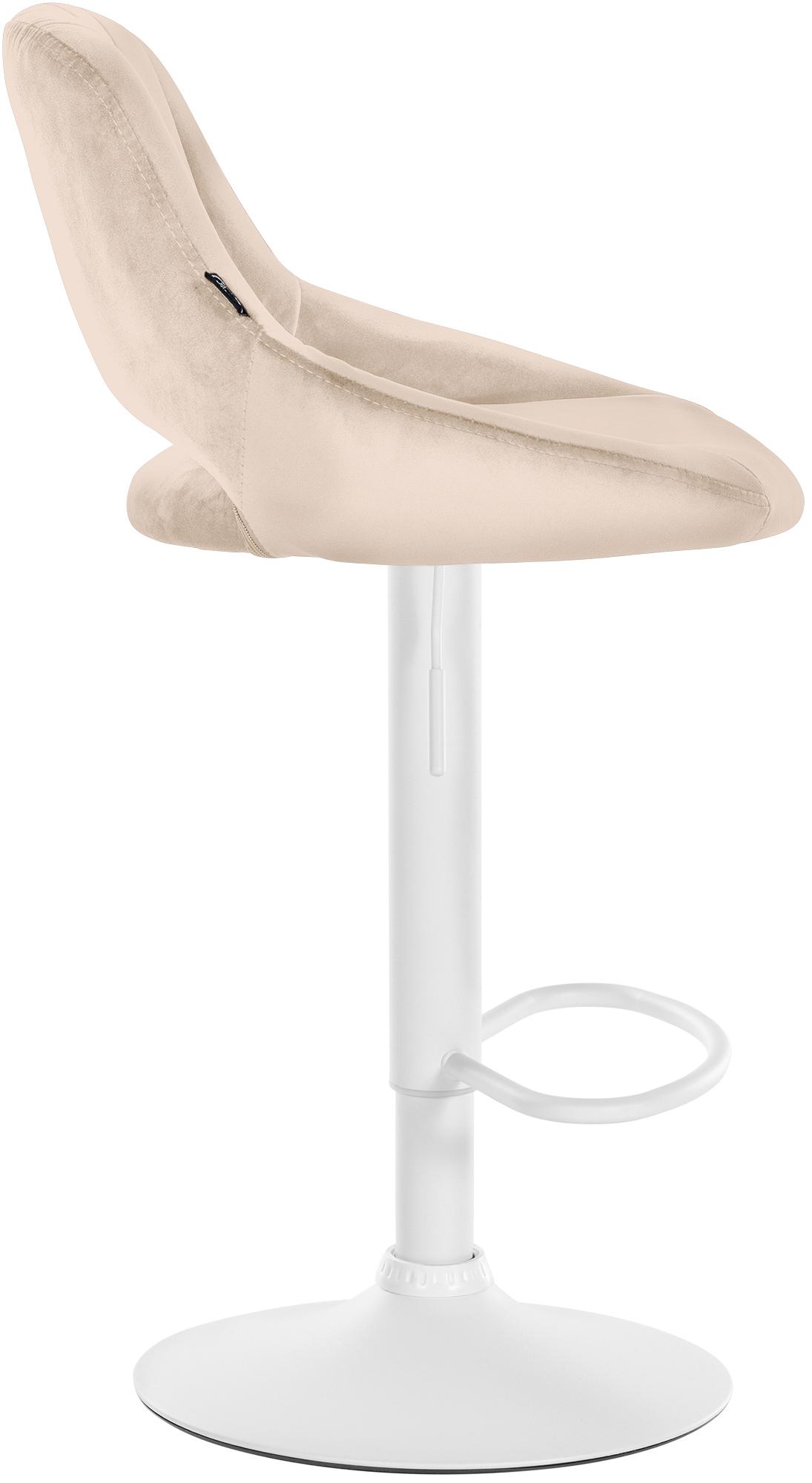 2er Set Barhocker Milet Samt W, creme