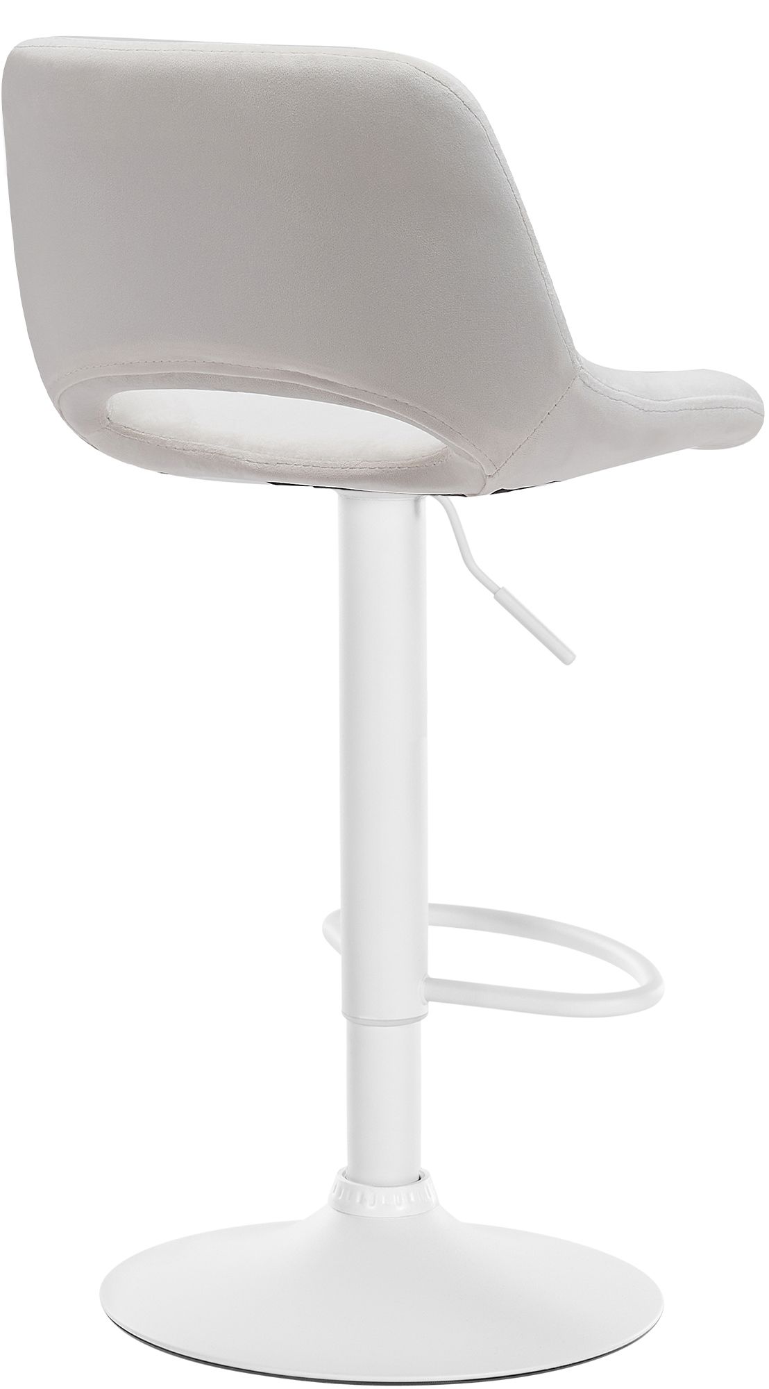 2er Set Barhocker Camden Samt weiß, creme