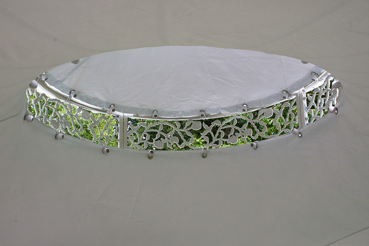 Dach für Luxus Pavillon Romantik 350 cm, weiß