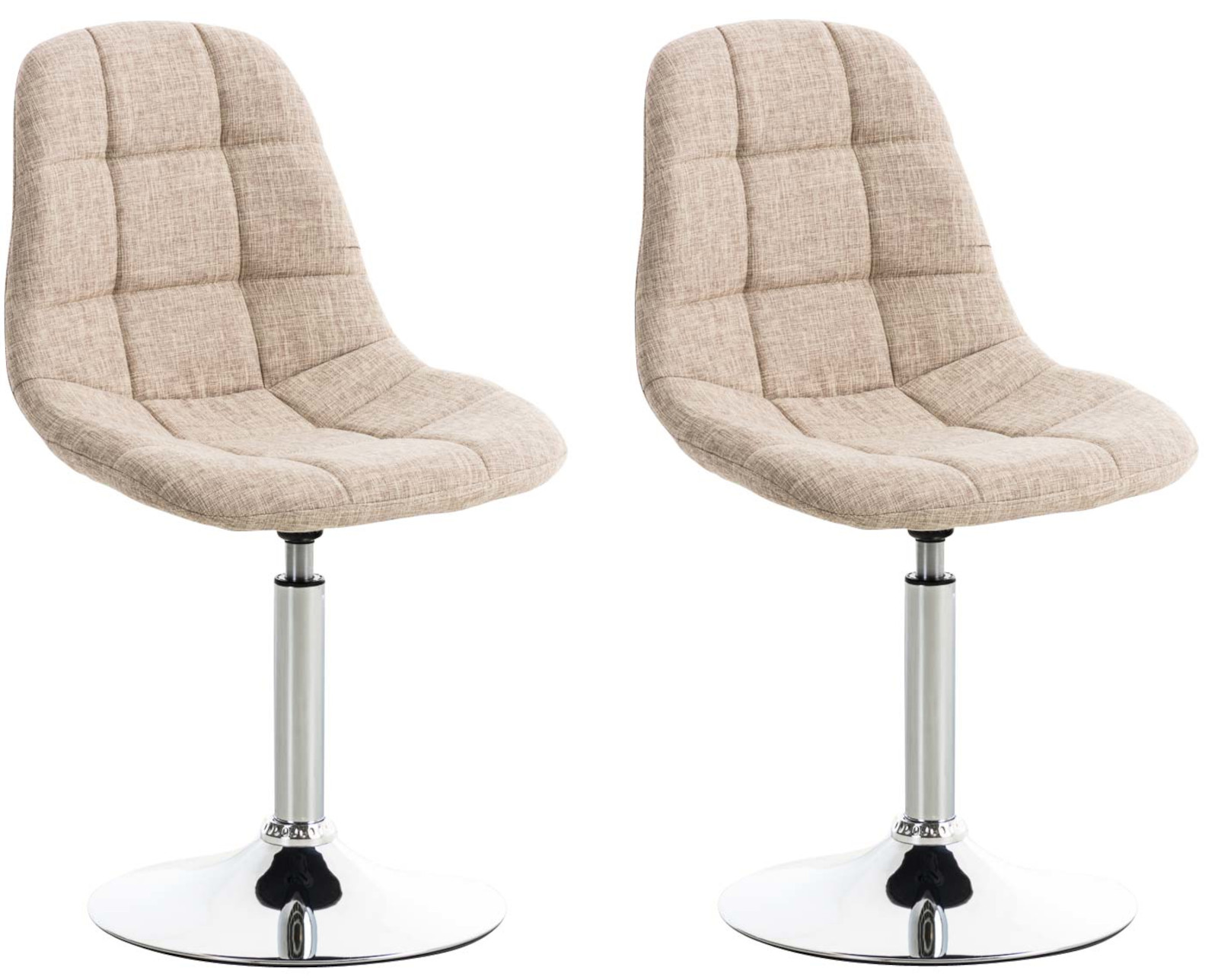 2er Set Stühle Emil Stoff, creme