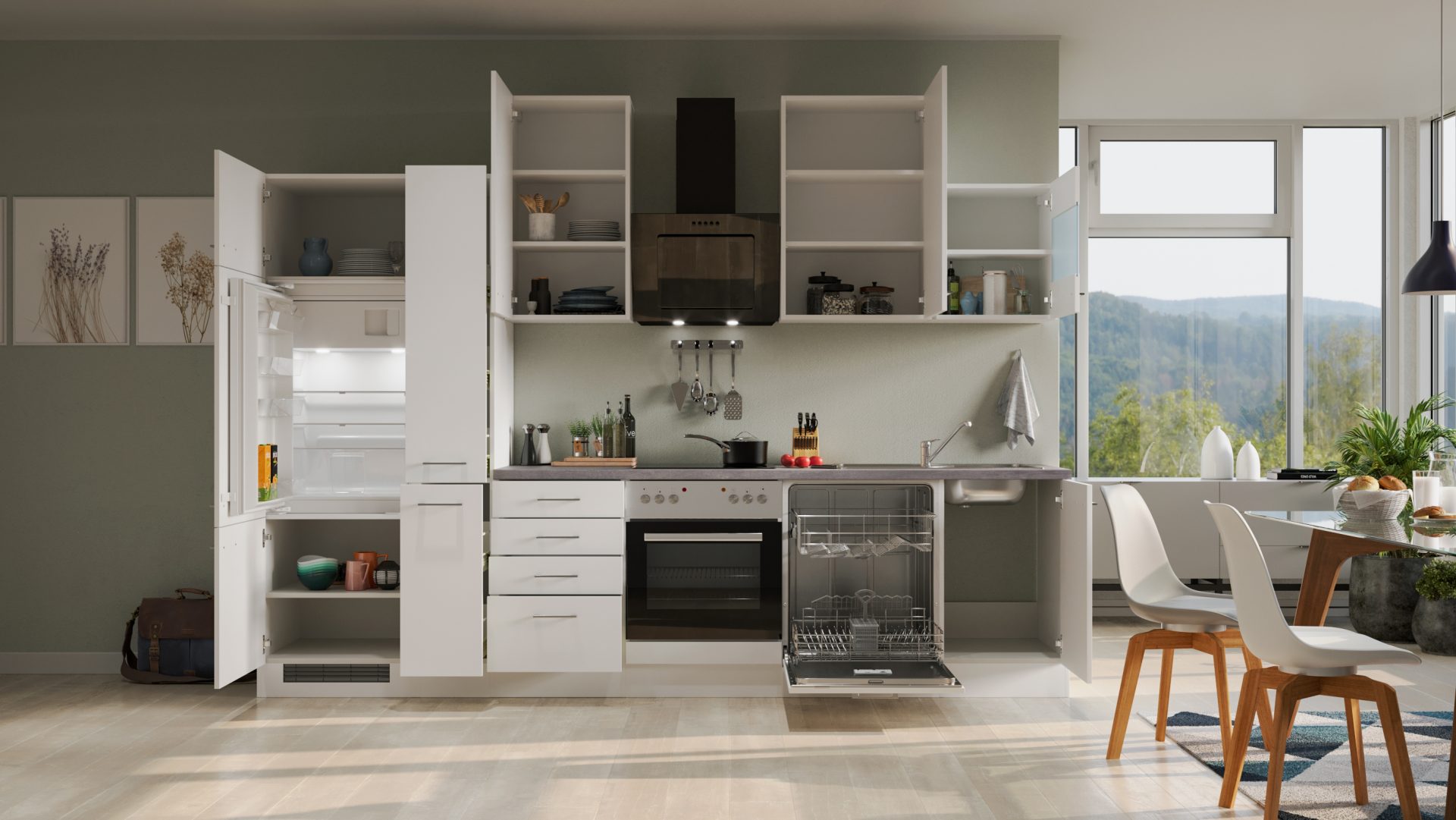 Küchenzeile VITA 310 cm mit E-Geräten