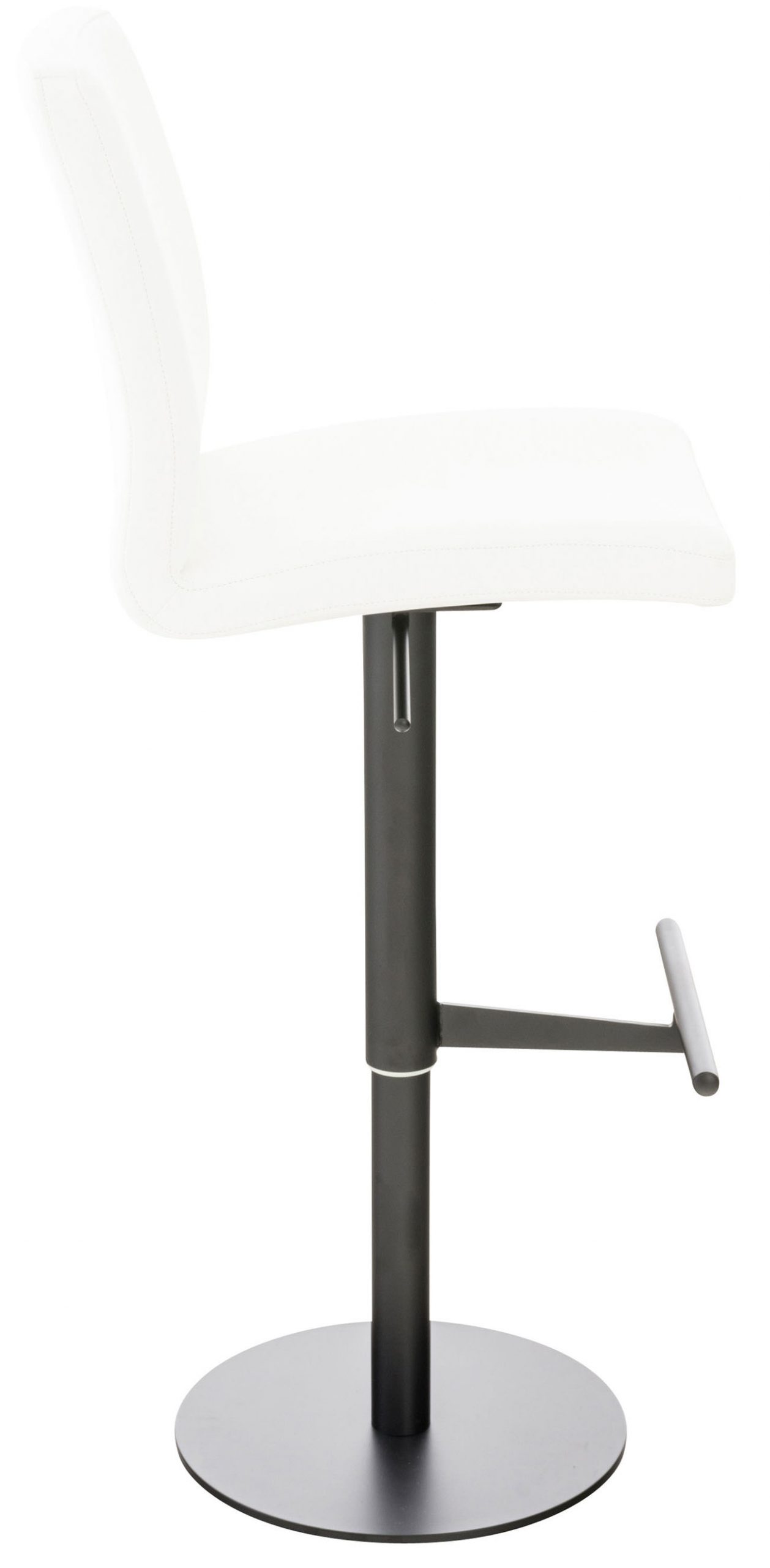 2er Set Barhocker Cadiz Kunstleder schwarz, weiß