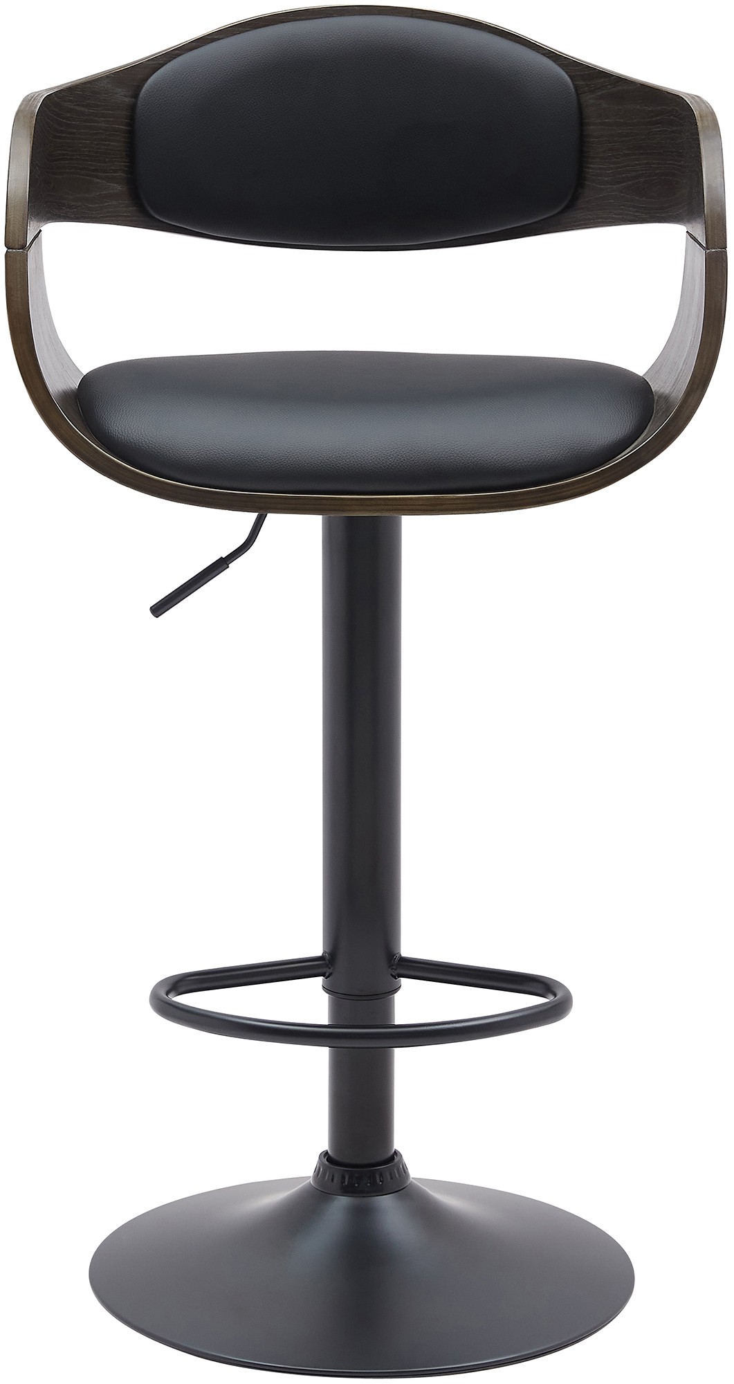2er Set Barhocker Kingston B Kunstleder, schwarz/grau