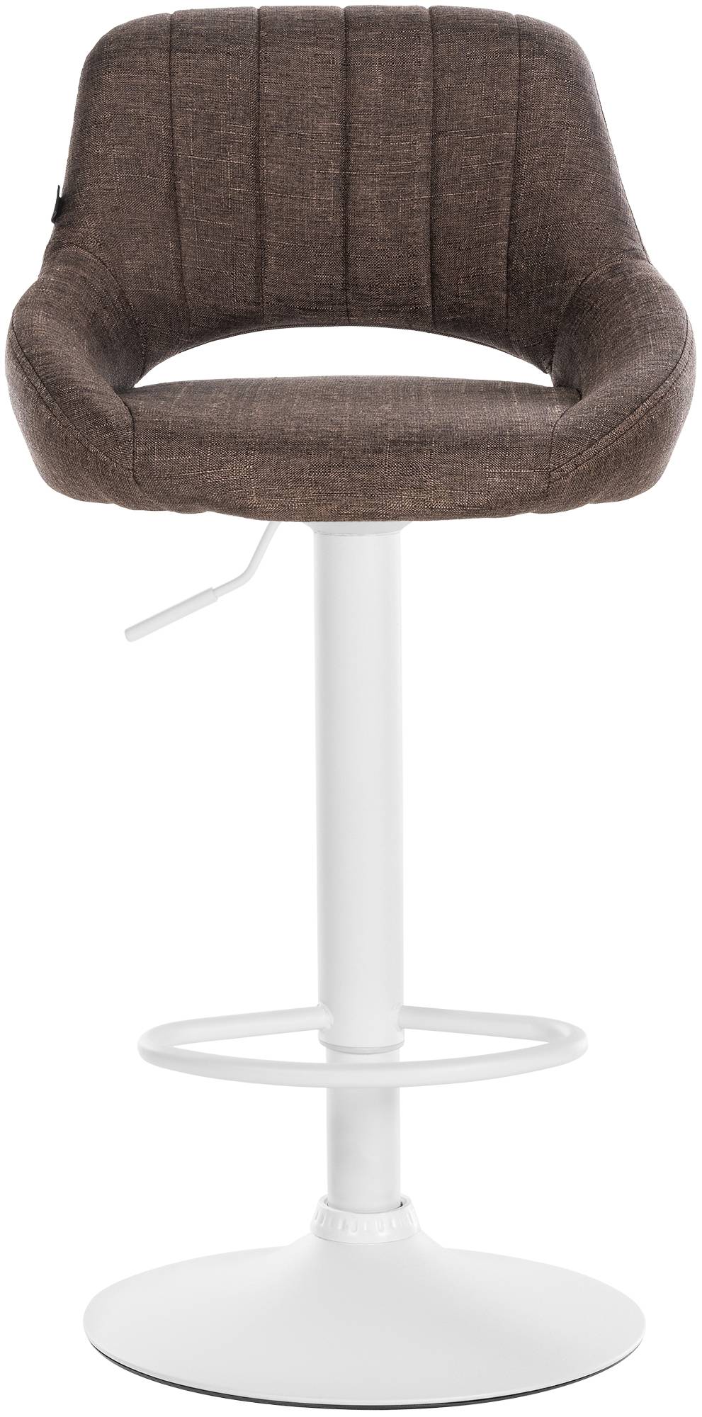 Barhocker Milet Stoff weiß, braun