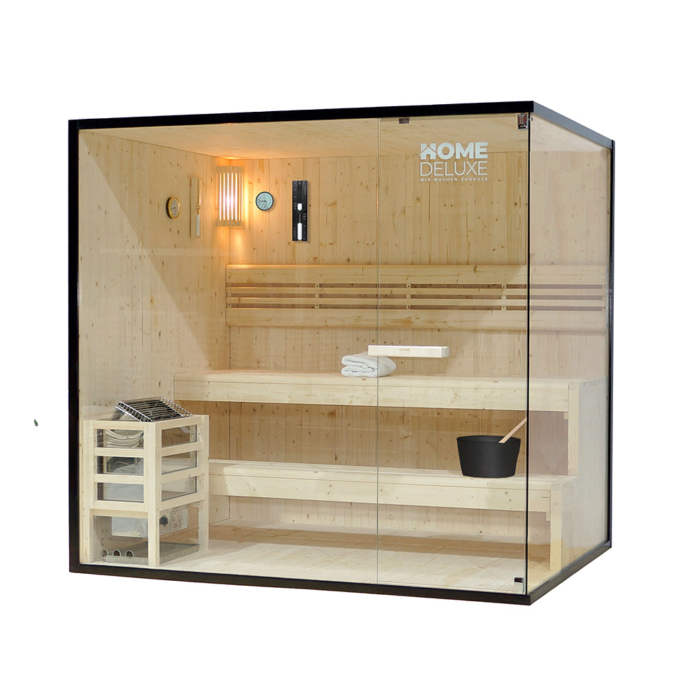 Traditionelle Sauna SHADOW XL - 200 x 150 cm für 5 Personen