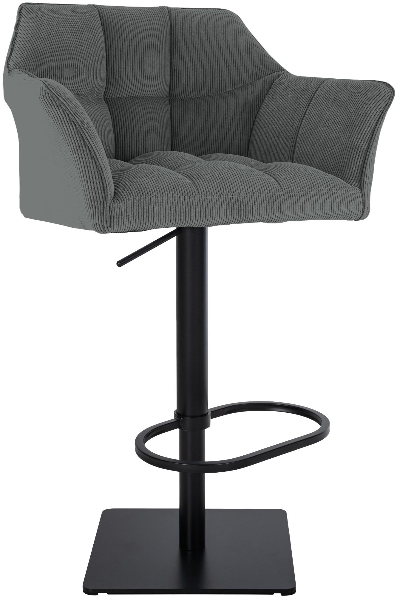 Barhocker Damaso B Cord, grau