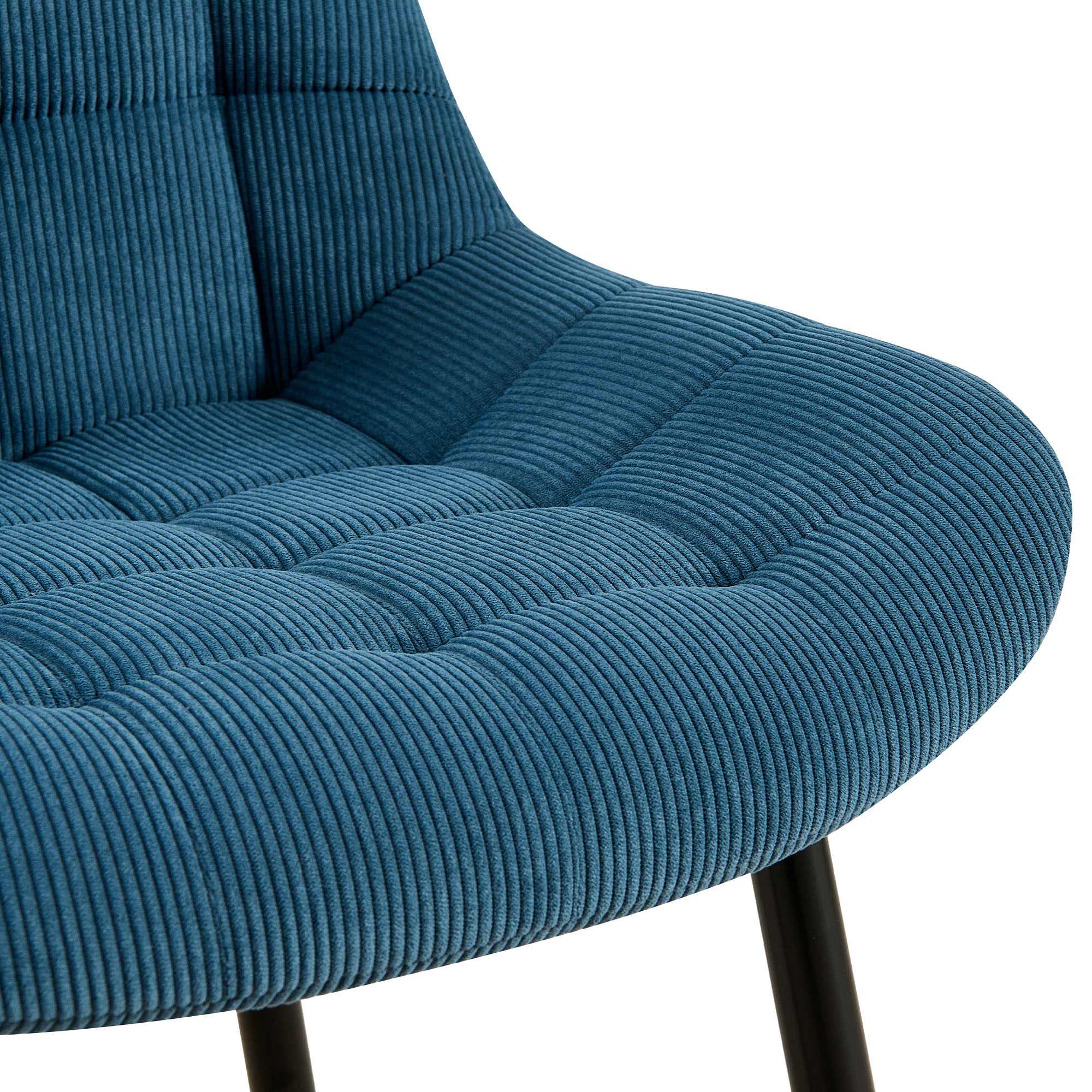 Esszimmerstuhl Sardna Cord, blau
