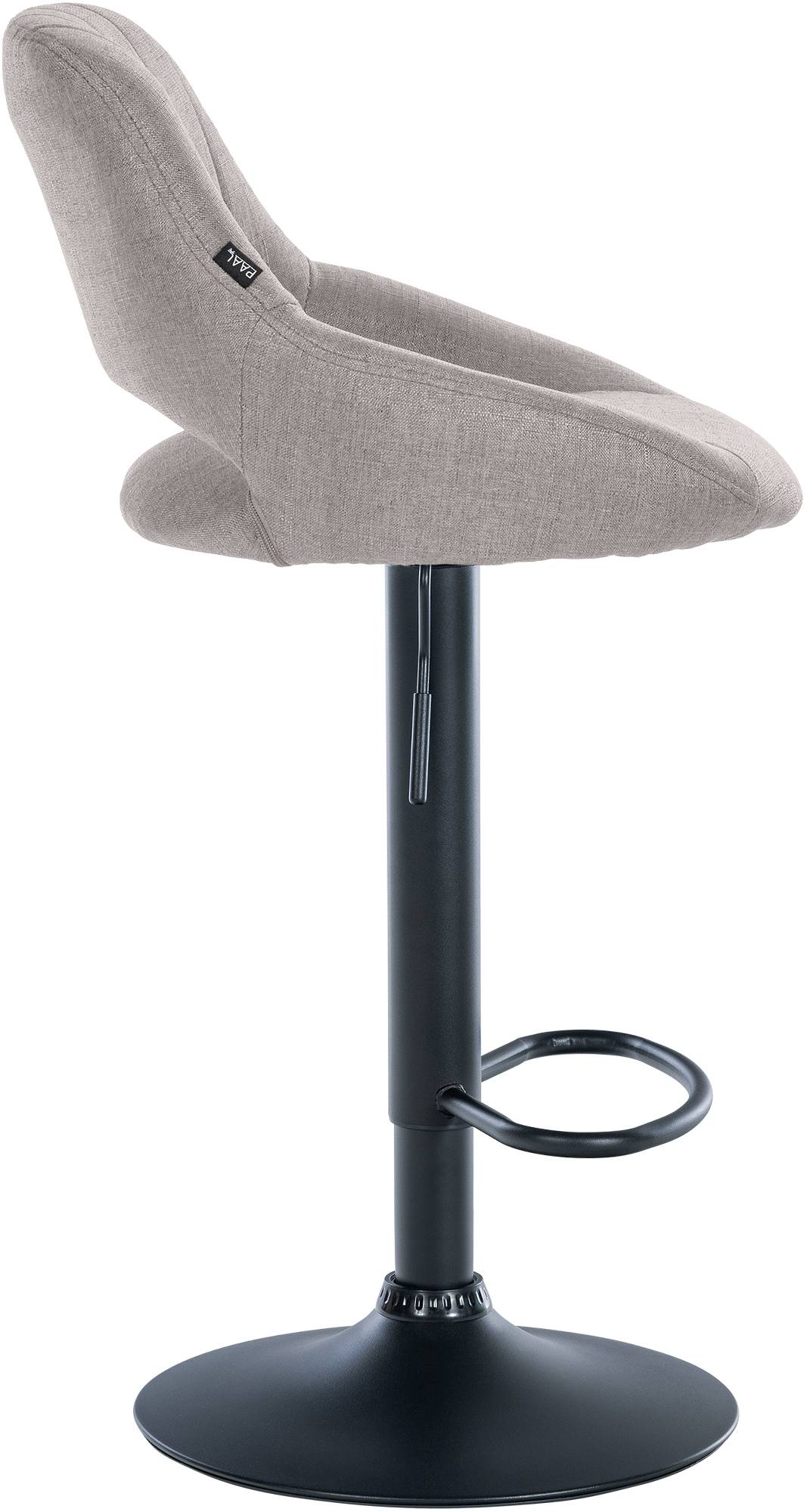 Barhocker Milet Stoff schwarz, grau