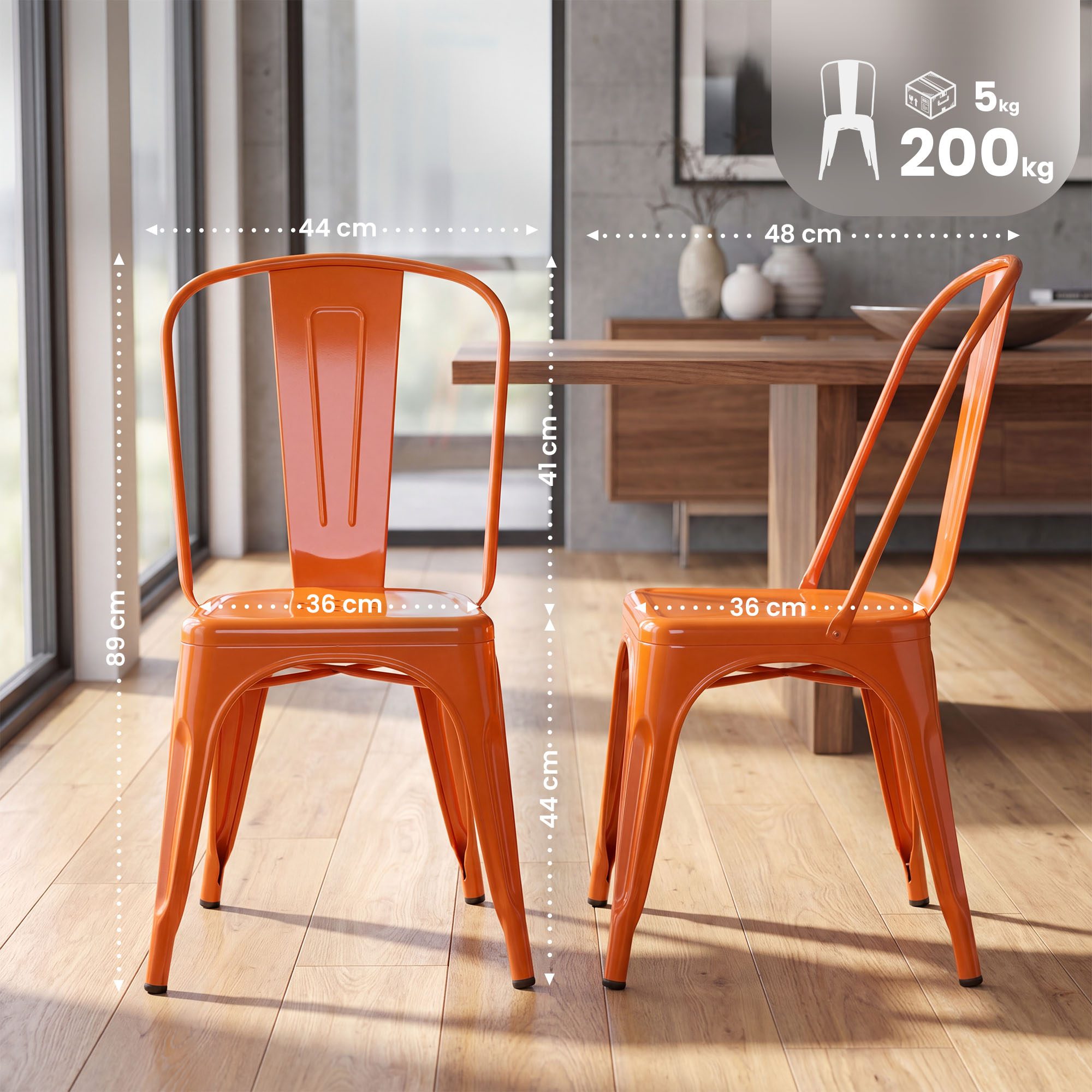 Stuhl Benedikt, orange