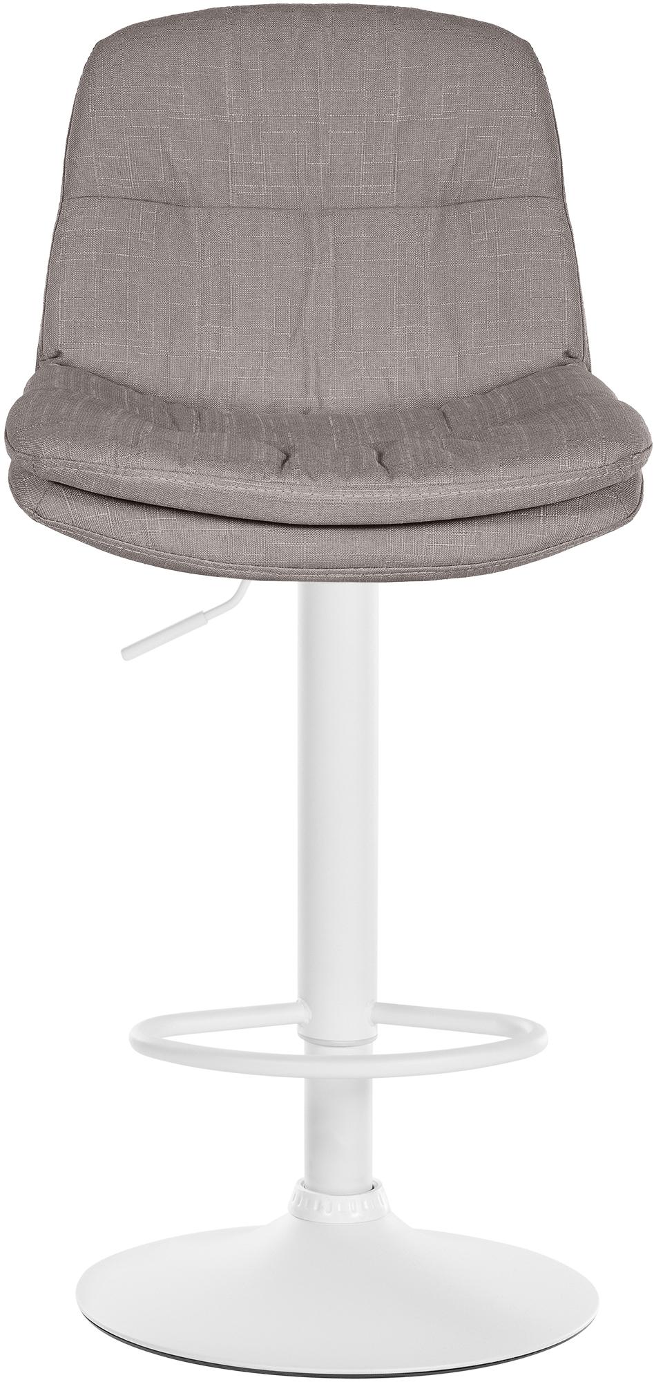 Barhocker Laurel Stoff weiß, grau