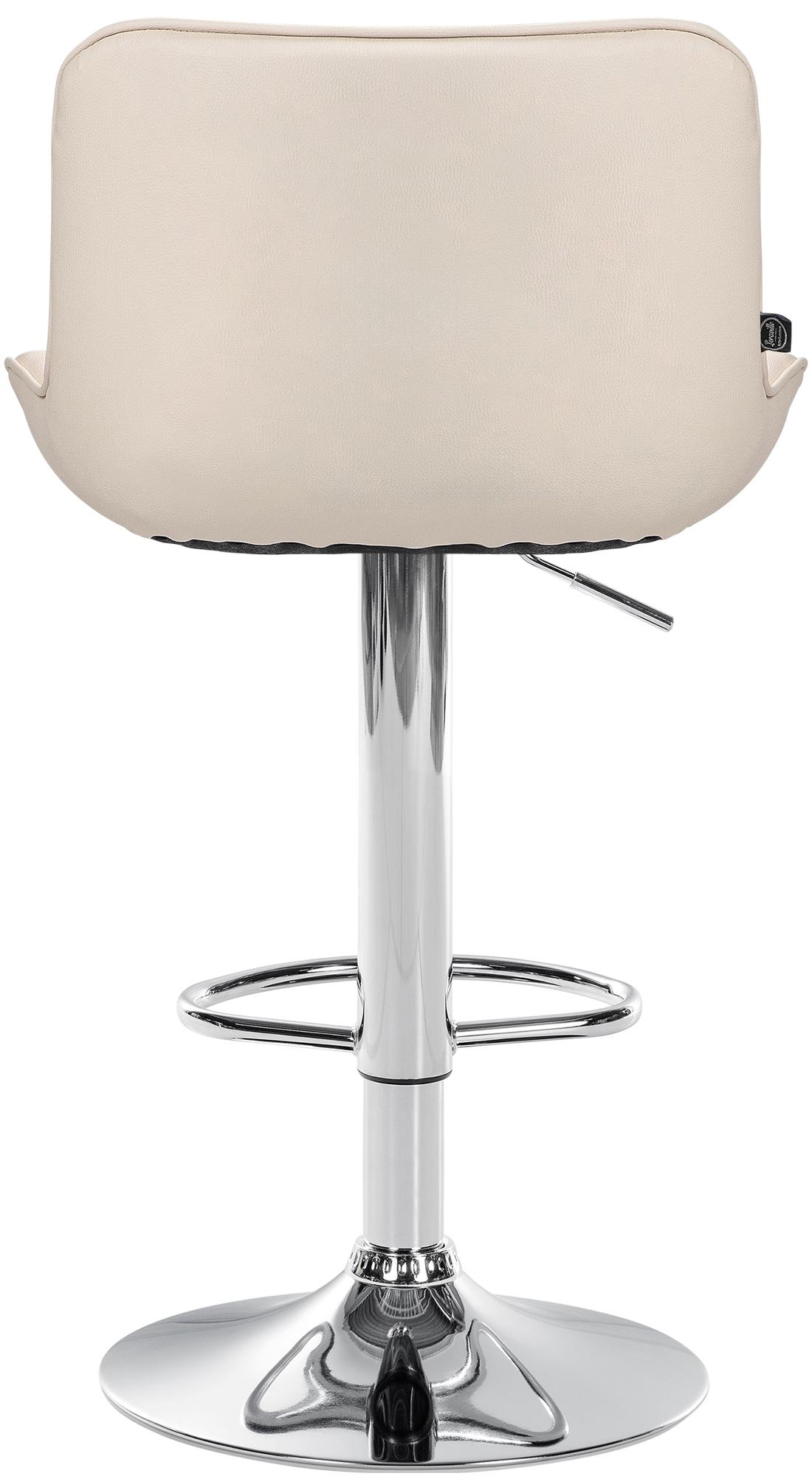 Barhocker Vonore Kunstleder chrom, creme