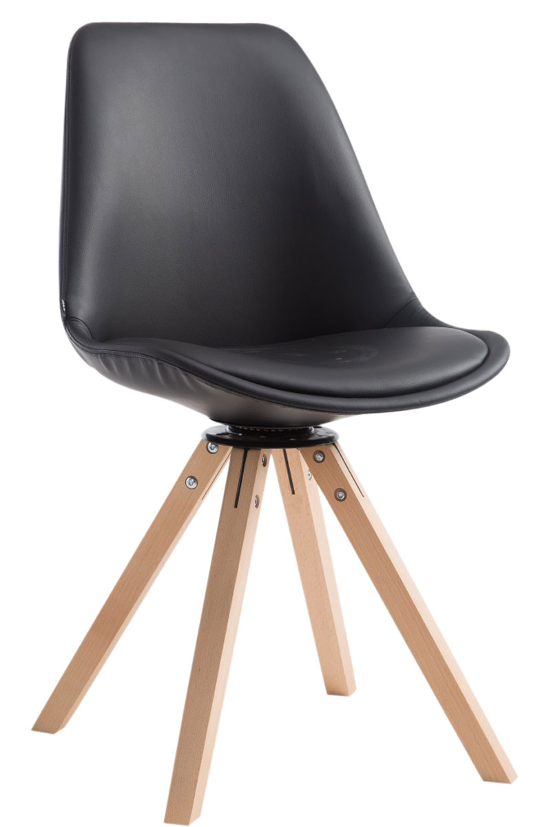 Besucherstuhl Calais Drehbar Natura Square, schwarz