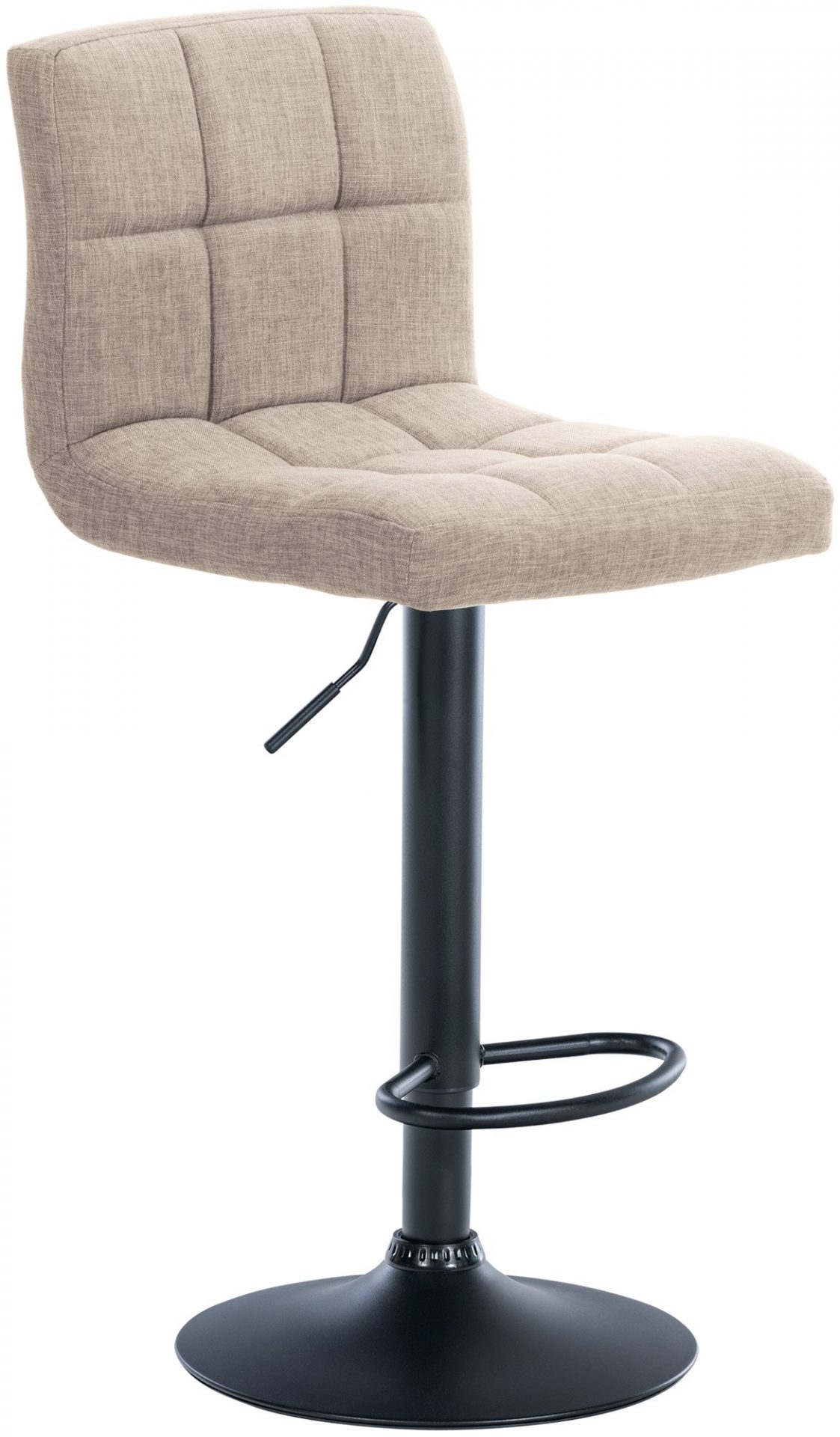 Barhocker Calma Stoff schwarz, creme