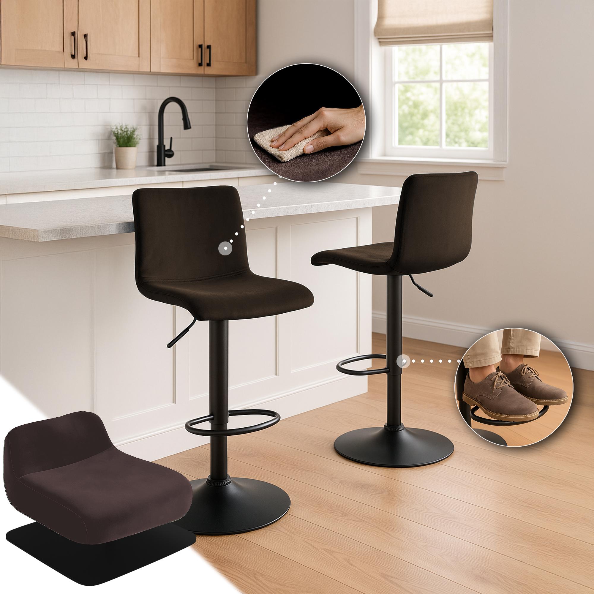 Barhocker Hoover Samt B, braun