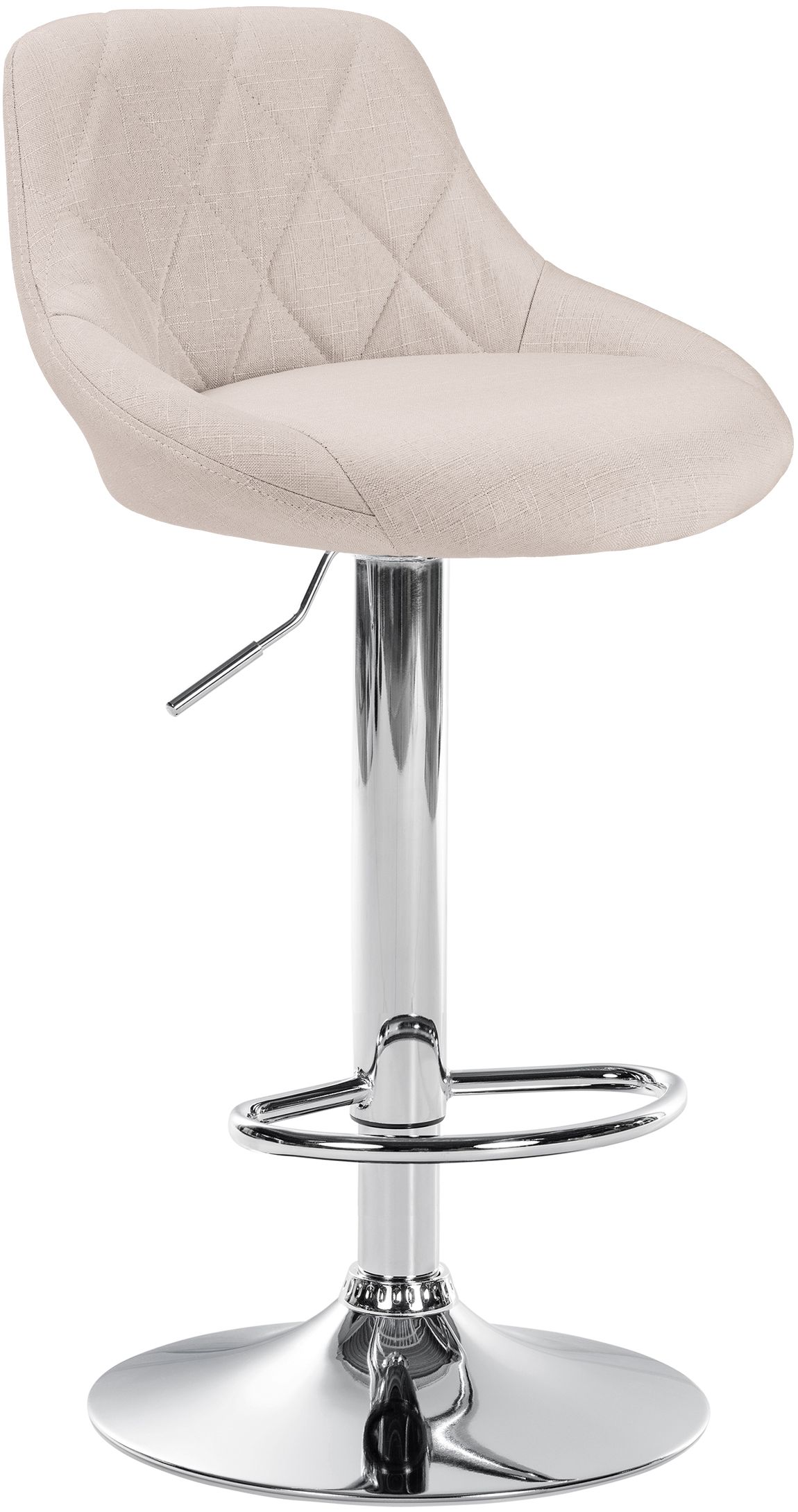 Barhocker Lazio Stoff chrom, creme