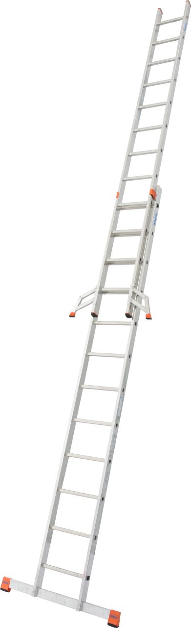 MONTO Fabilo Sprossen-Schiebeleiter, zweiteilig 2x12 Sprossen