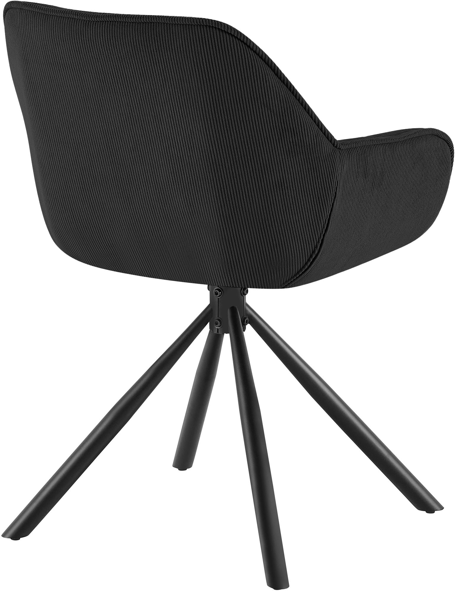 Esszimmerstuhl Rimio Cord, schwarz