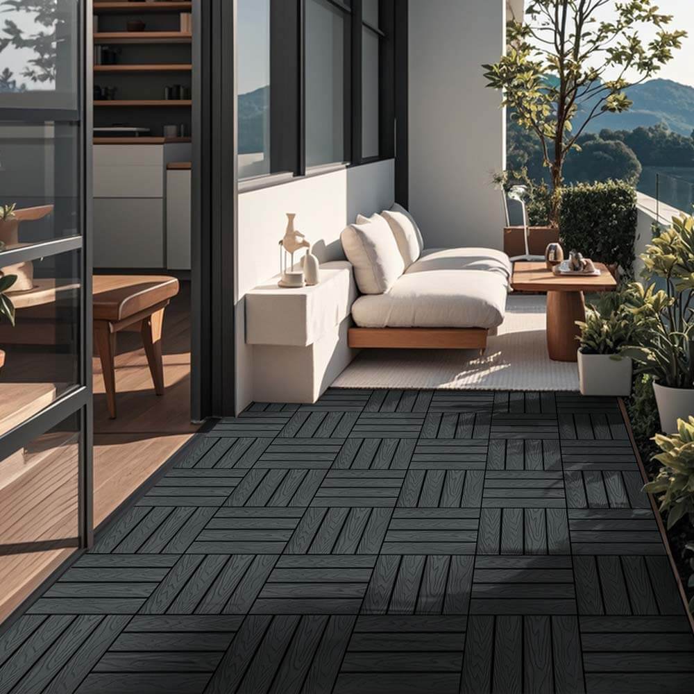 WPC Klickfliesen BAVARO PREMIUM - Anthrazit 10 m²
