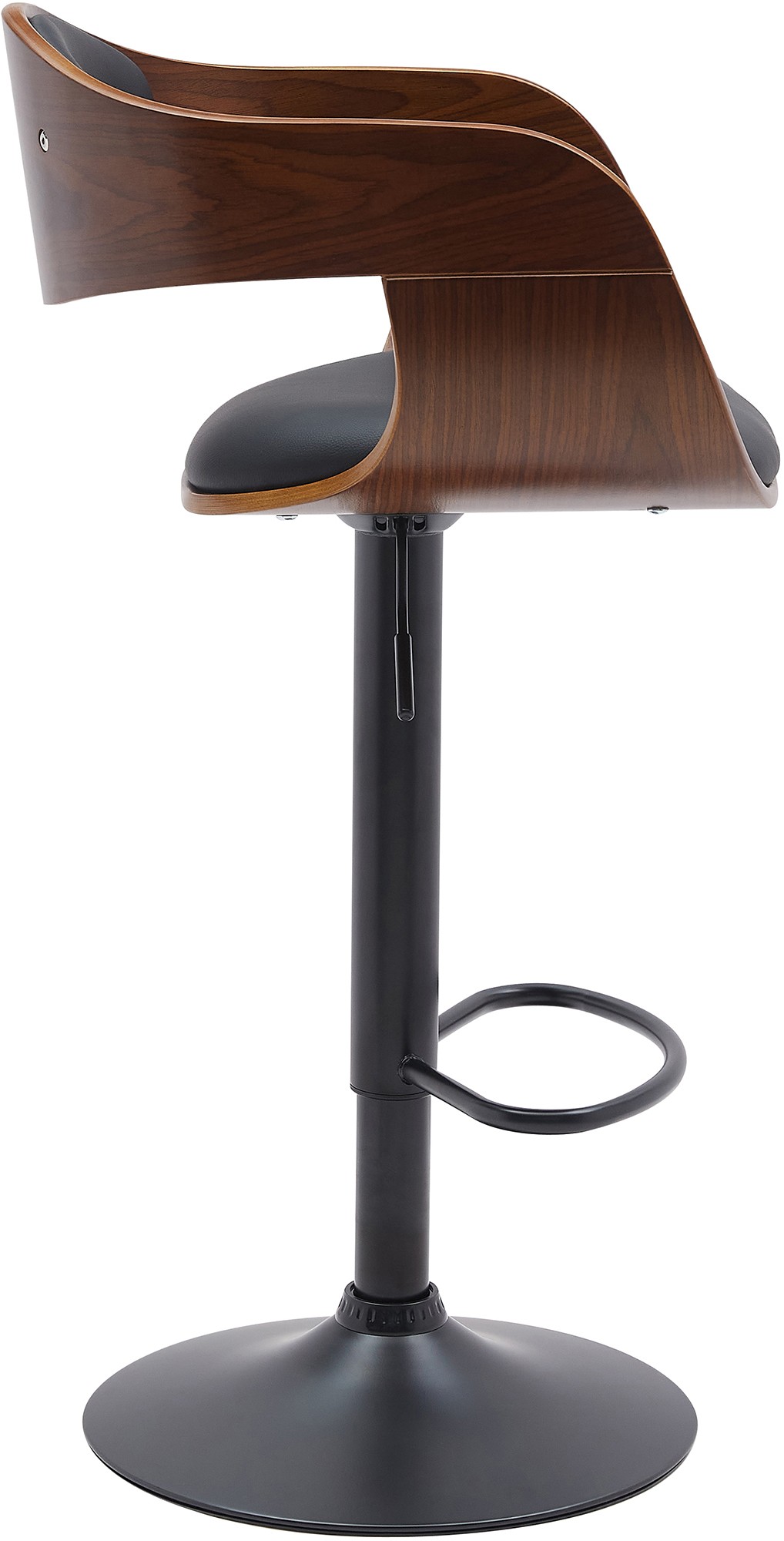 2er Set Barhocker Kingston B Kunstleder, walnuss/schwarz