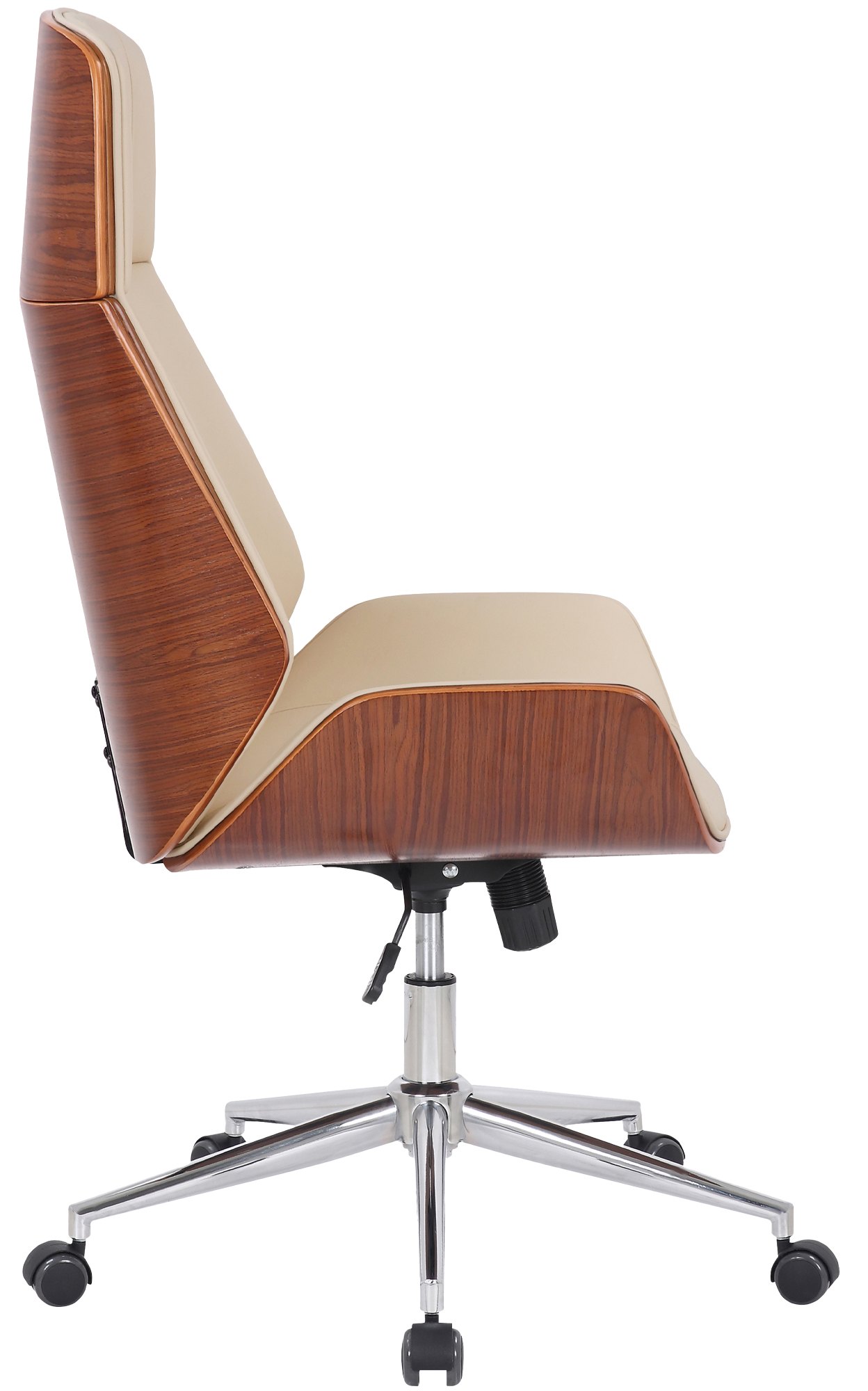 Bürostuhl Varel Kunstleder, walnuss/creme