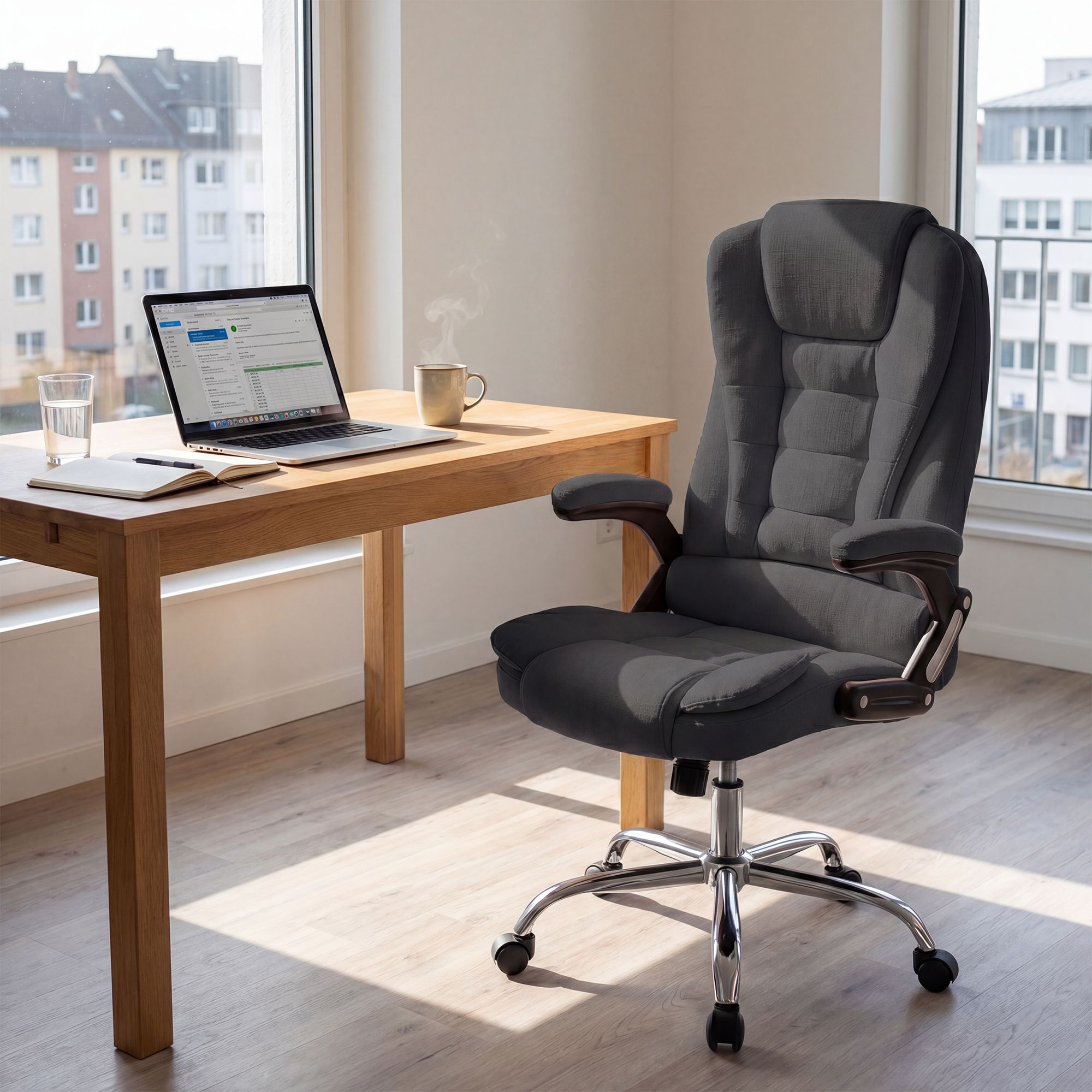 Bürostuhl Thor Stoff, dunkelgrau